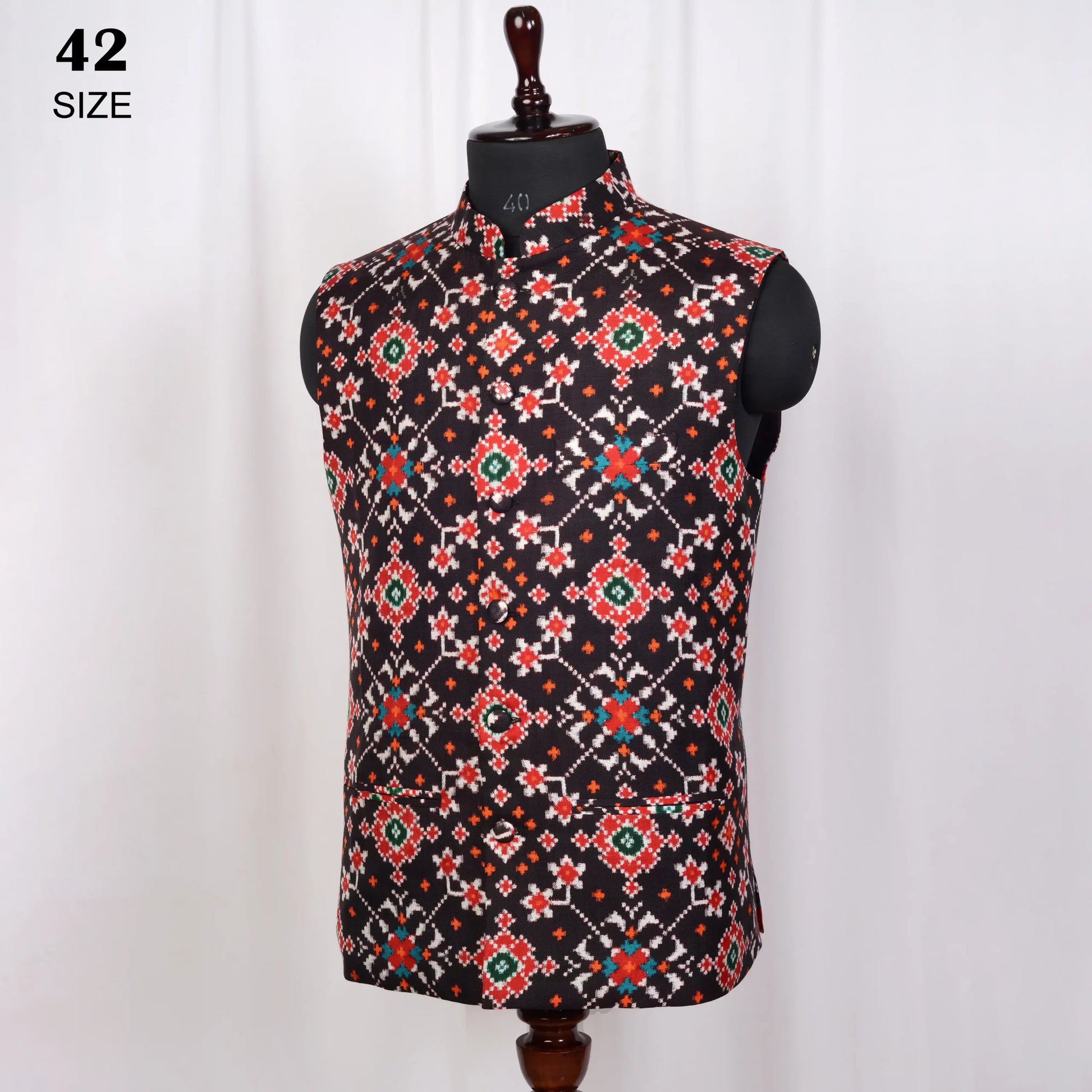 Nehru Jacket Double Ikat Patola