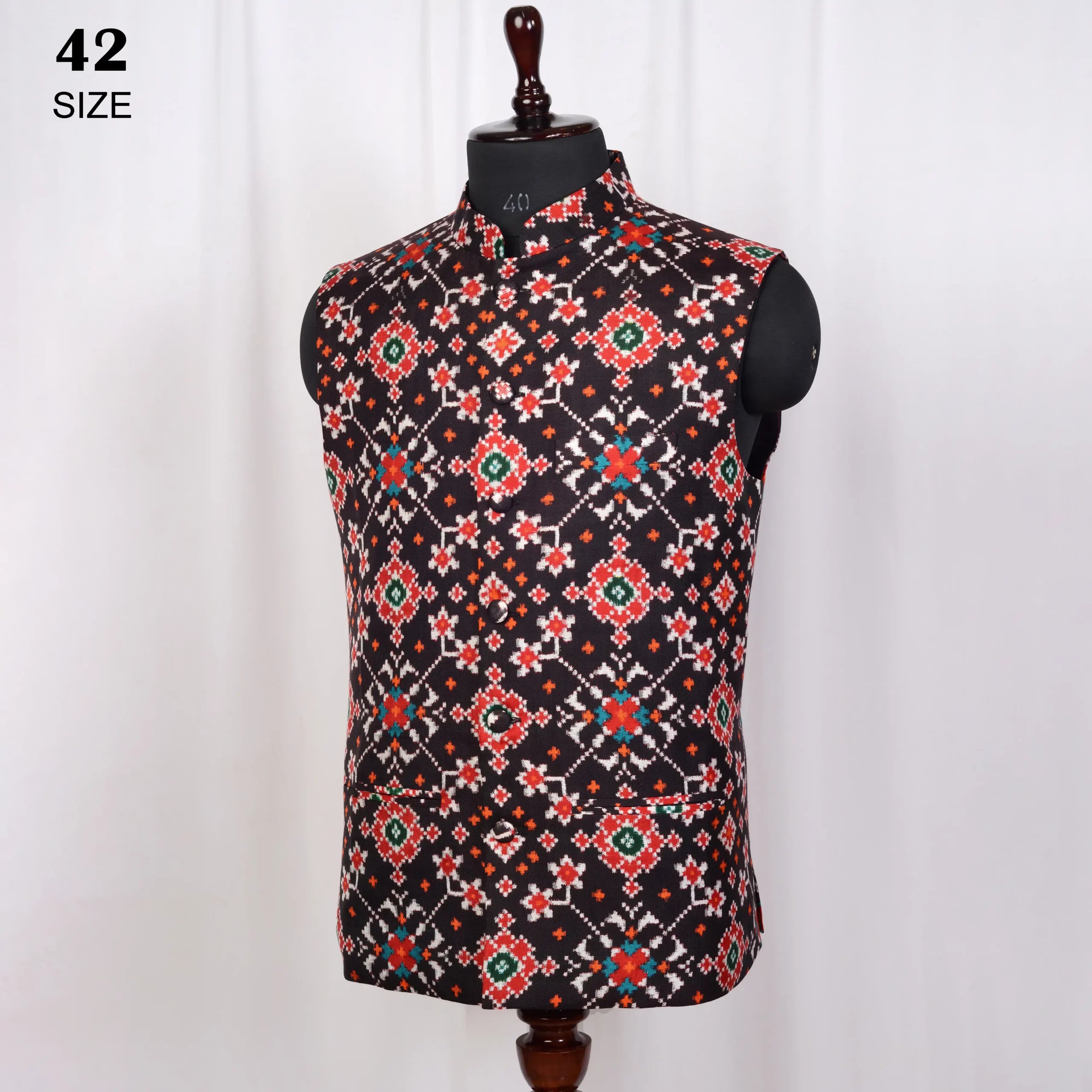 Nehru Jacket Double Ikat Patola