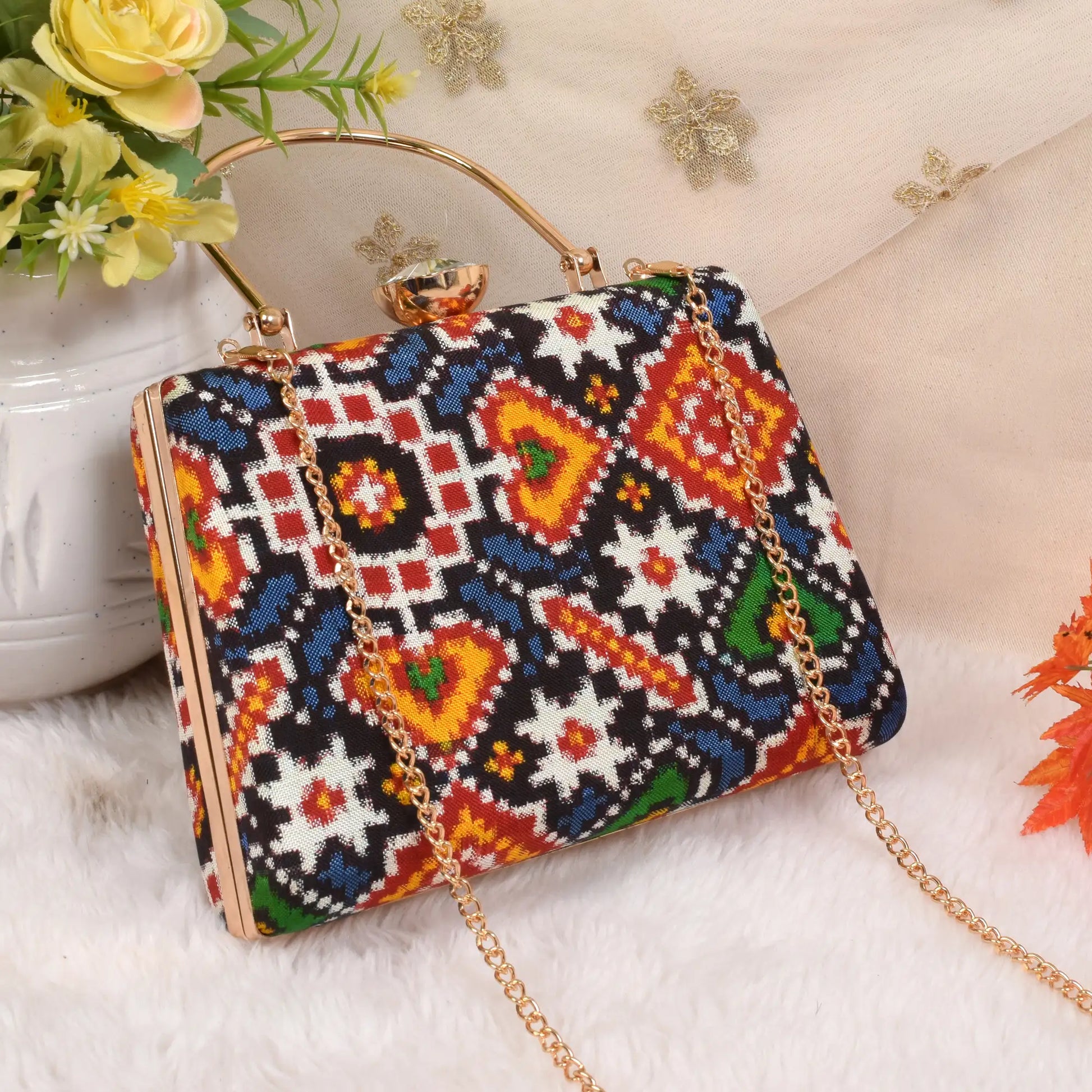 Double Ikat Patola Clutch