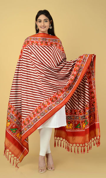 Double Ikat Patola Dupatta Laheriya