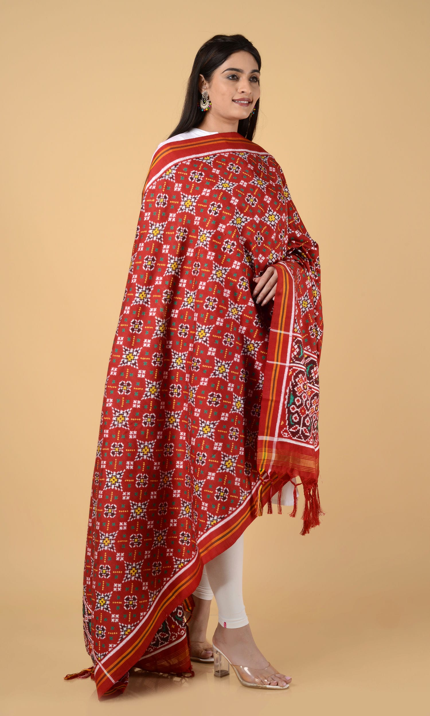 Double Ikat Patola Dupatta Chanda Chhabdi