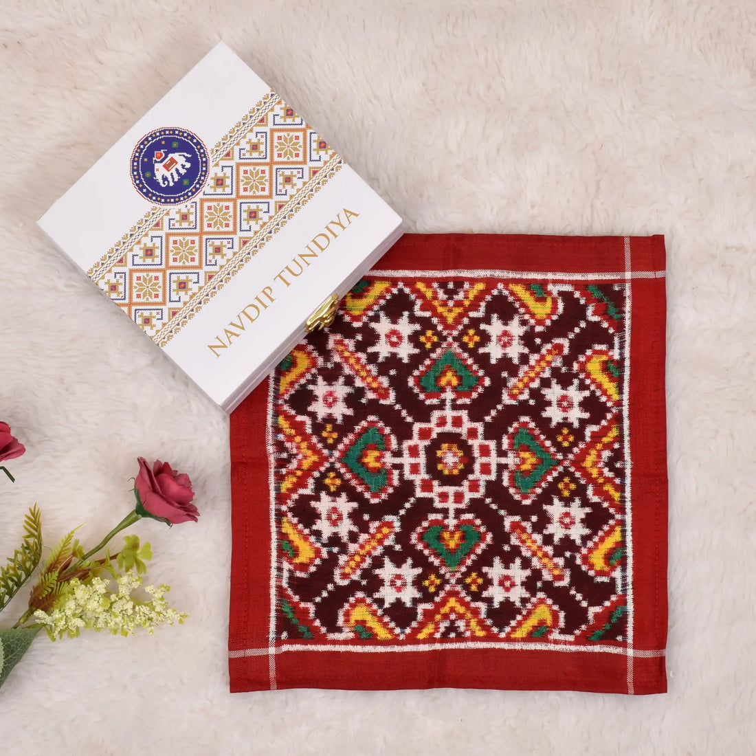 Double Ikat Pocket Square