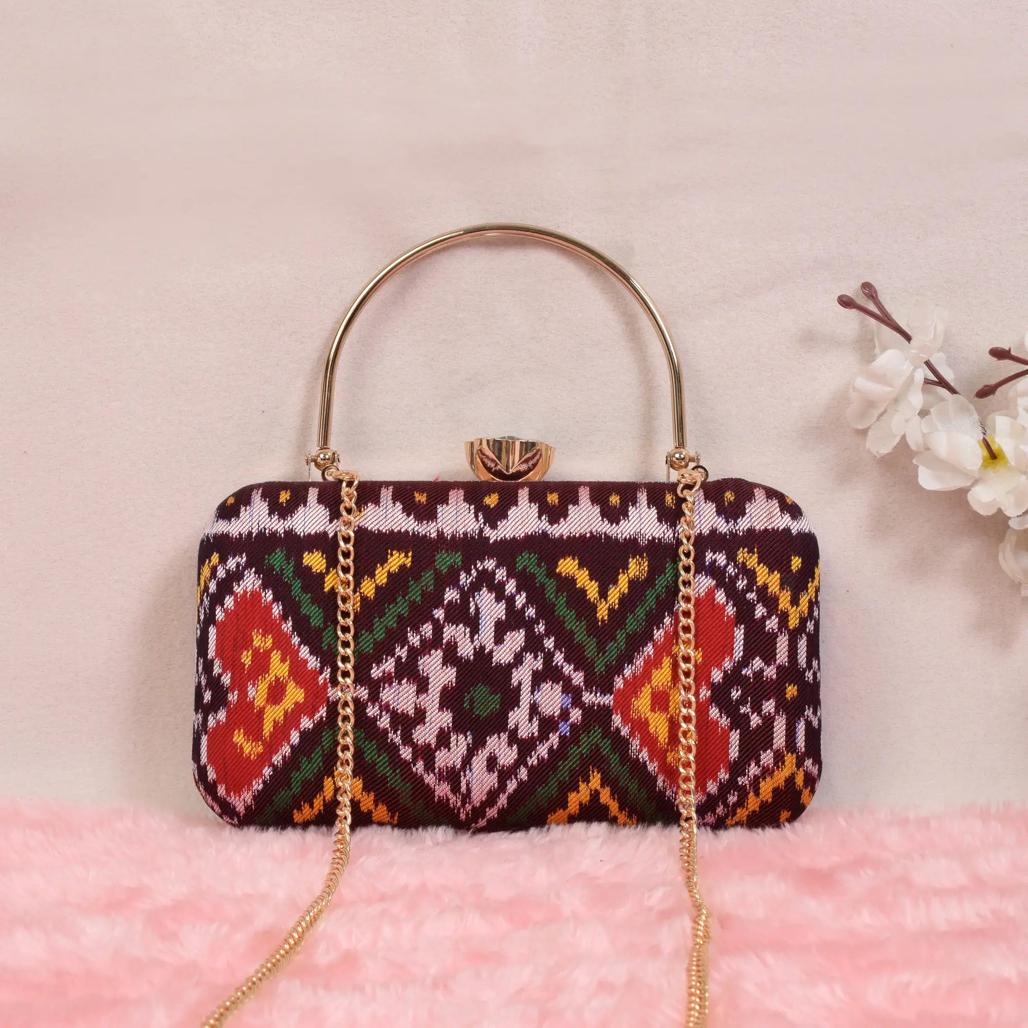 Twill Weave Patola Clutch