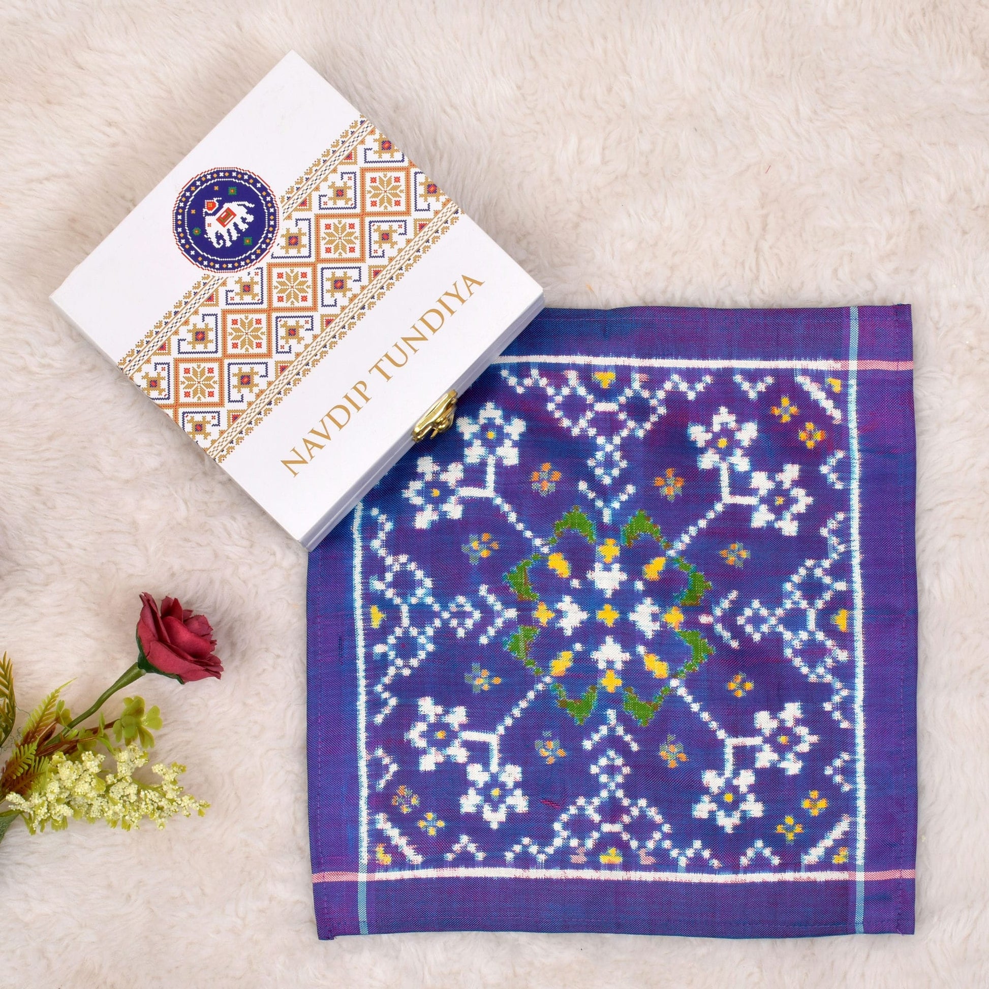 Double Ikat Pocket Square