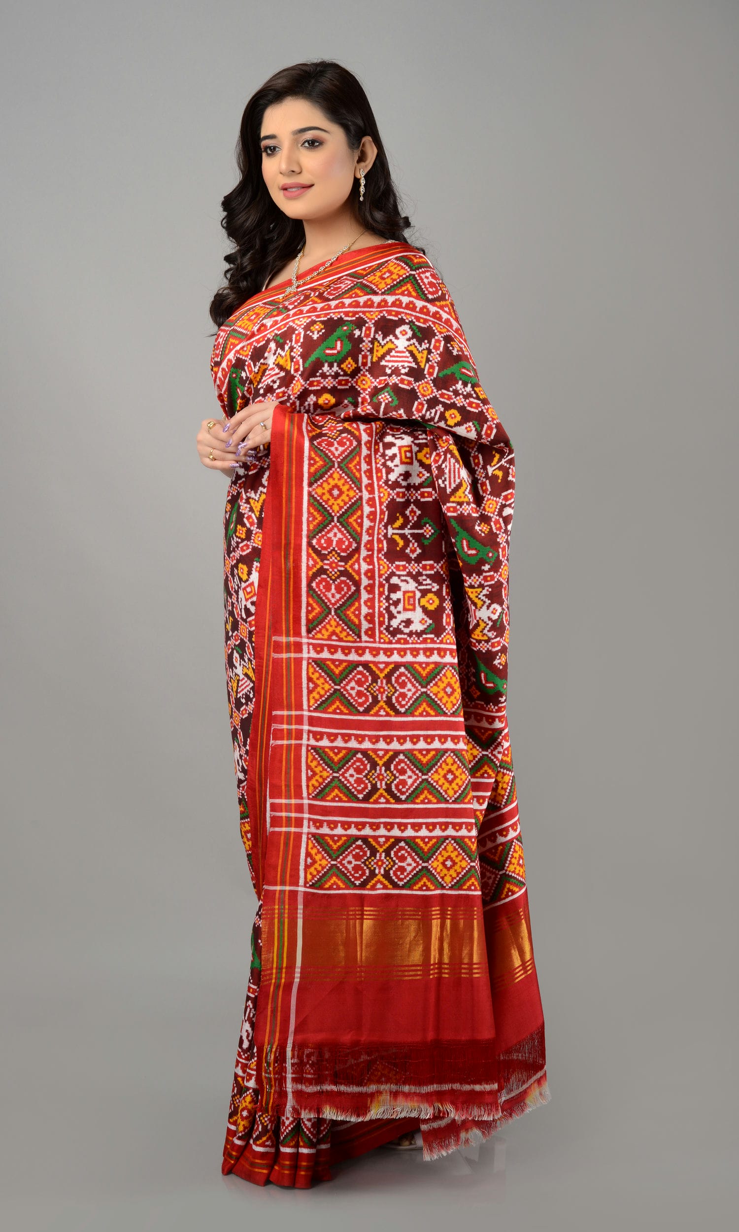 Double Ikat Patola Saree Nari kunj