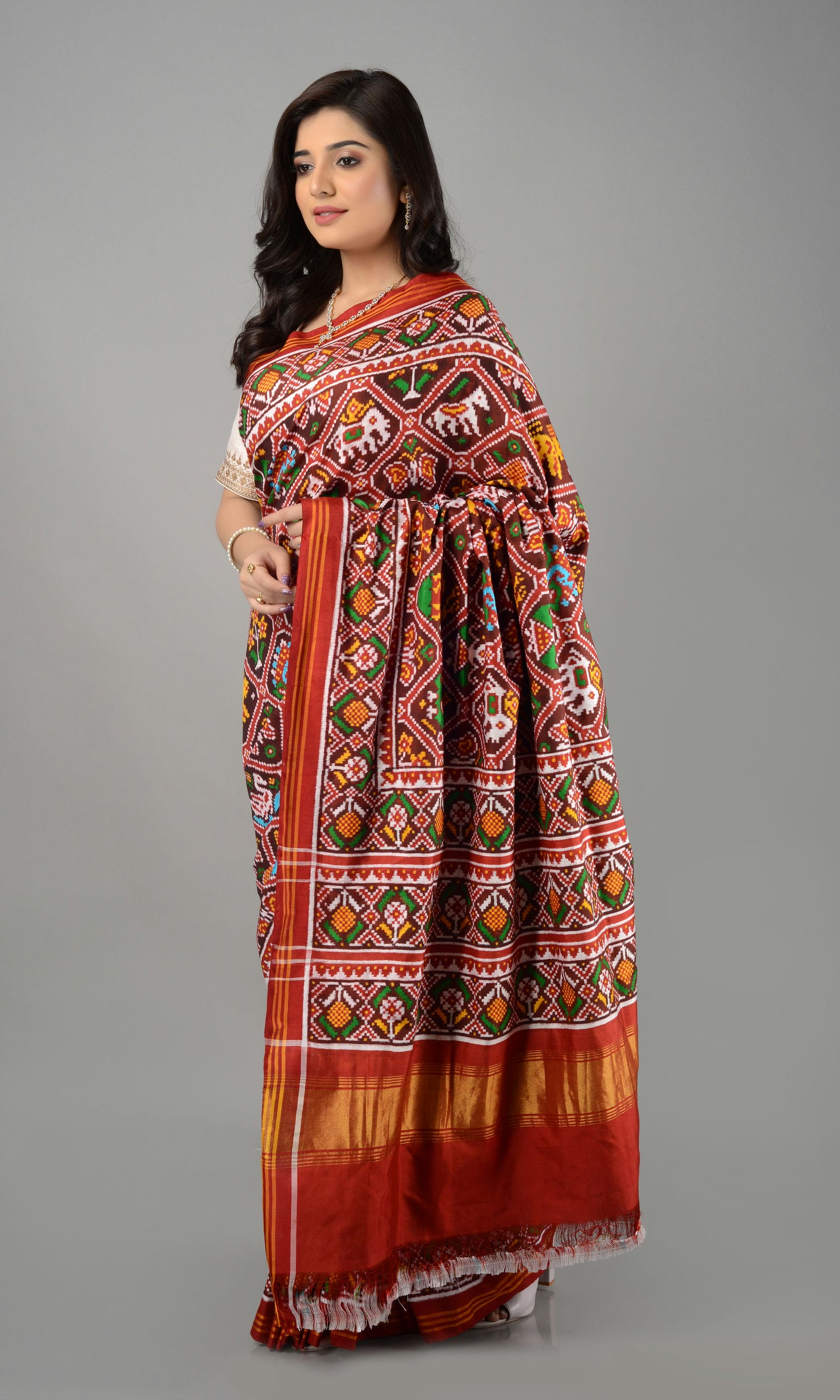 Double Ikat Patola Saree 11 Motifs