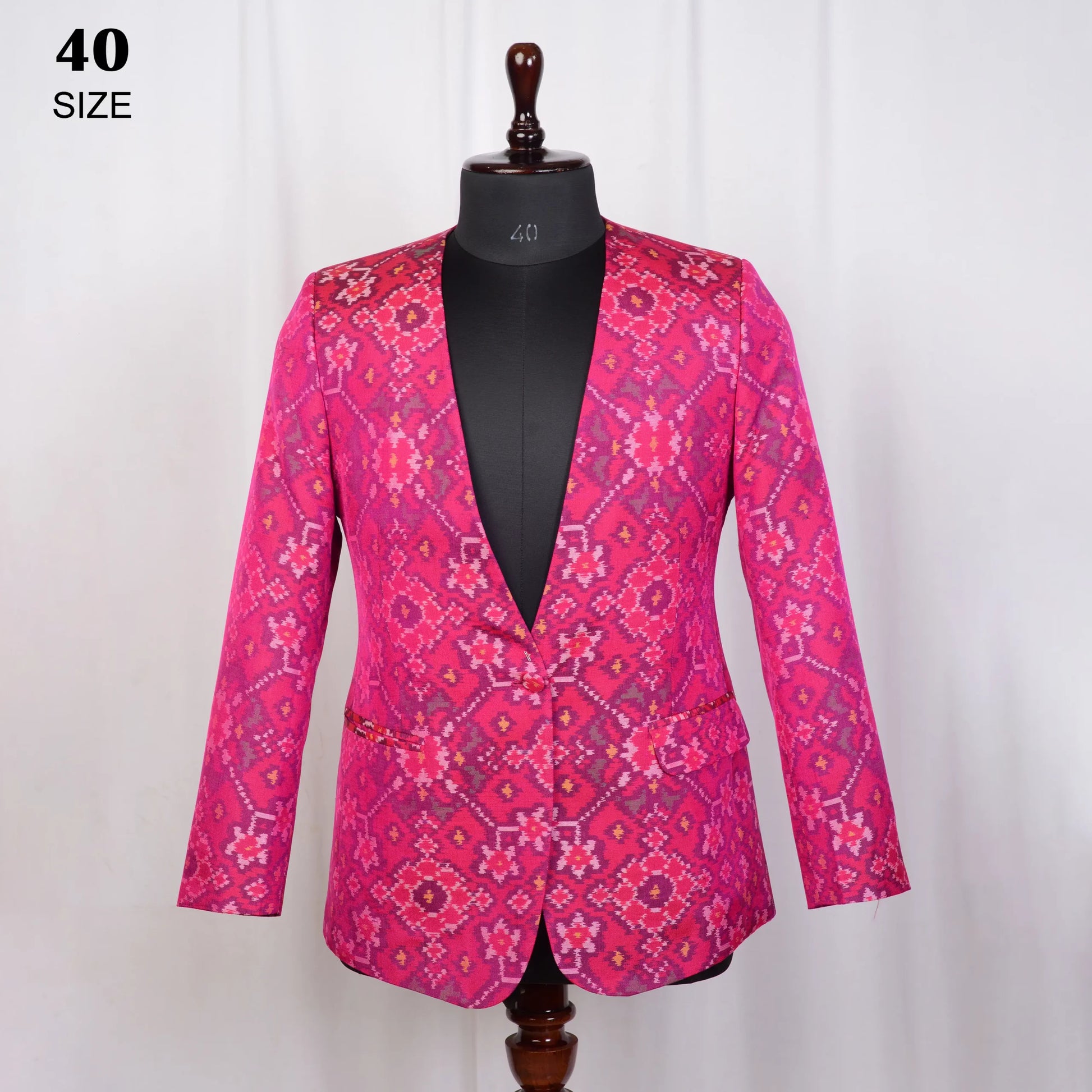 Women Blazer Single Ikat Patola