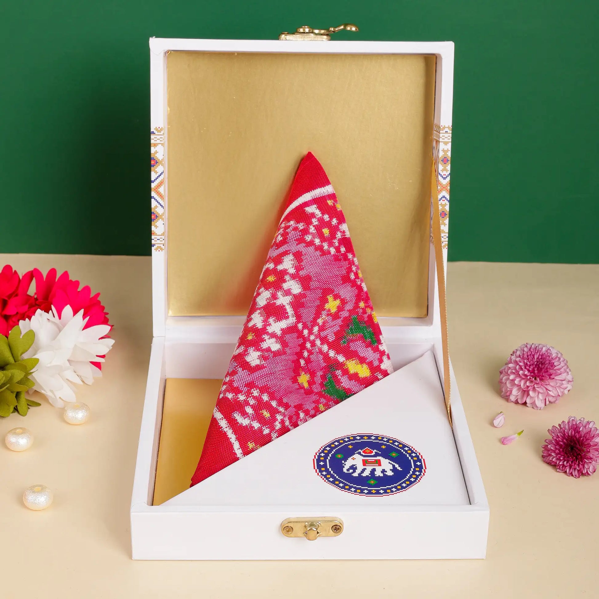 Double Ikat Pocket Square