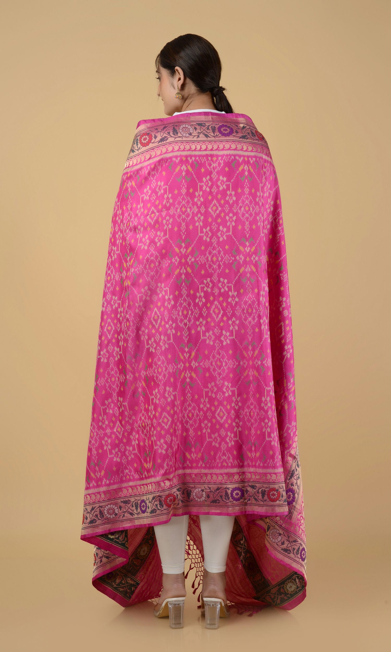 Banarasi Single Ikat Patola Dupatta Nau Ratan