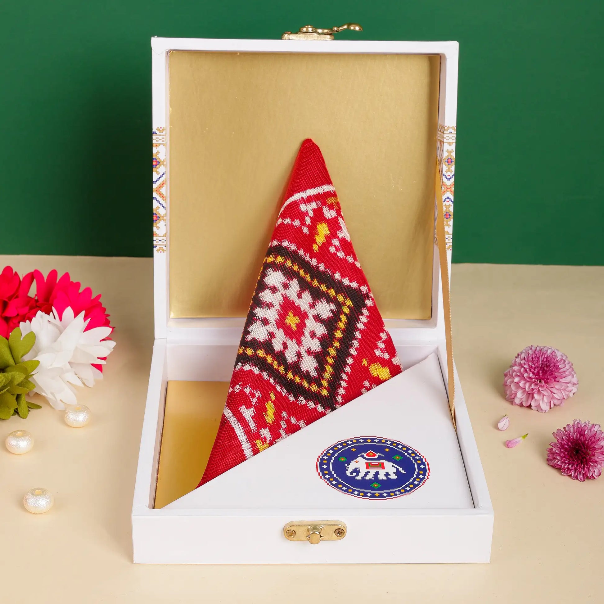 Double Ikat Pocket Square