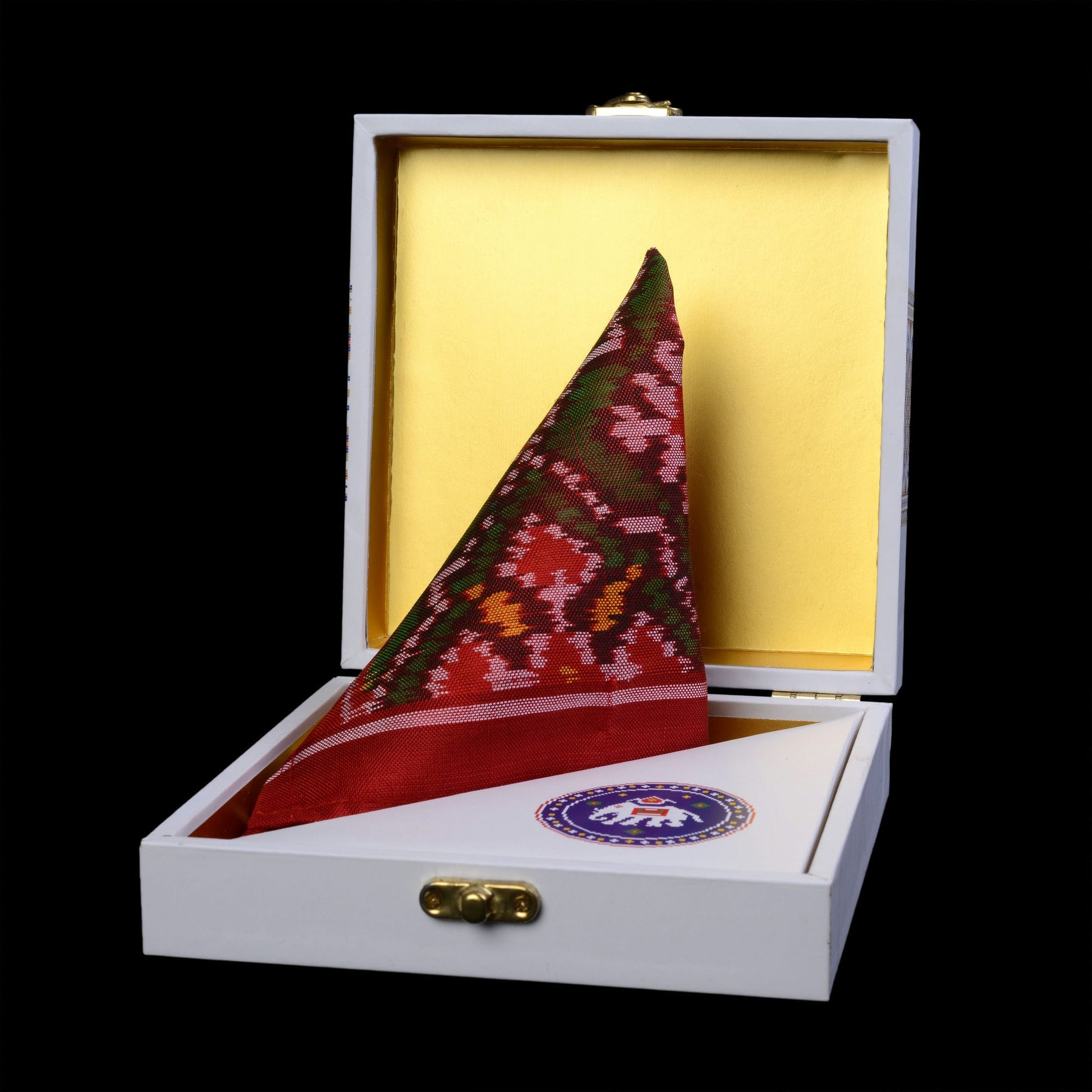 Single Ikat Pocket Square