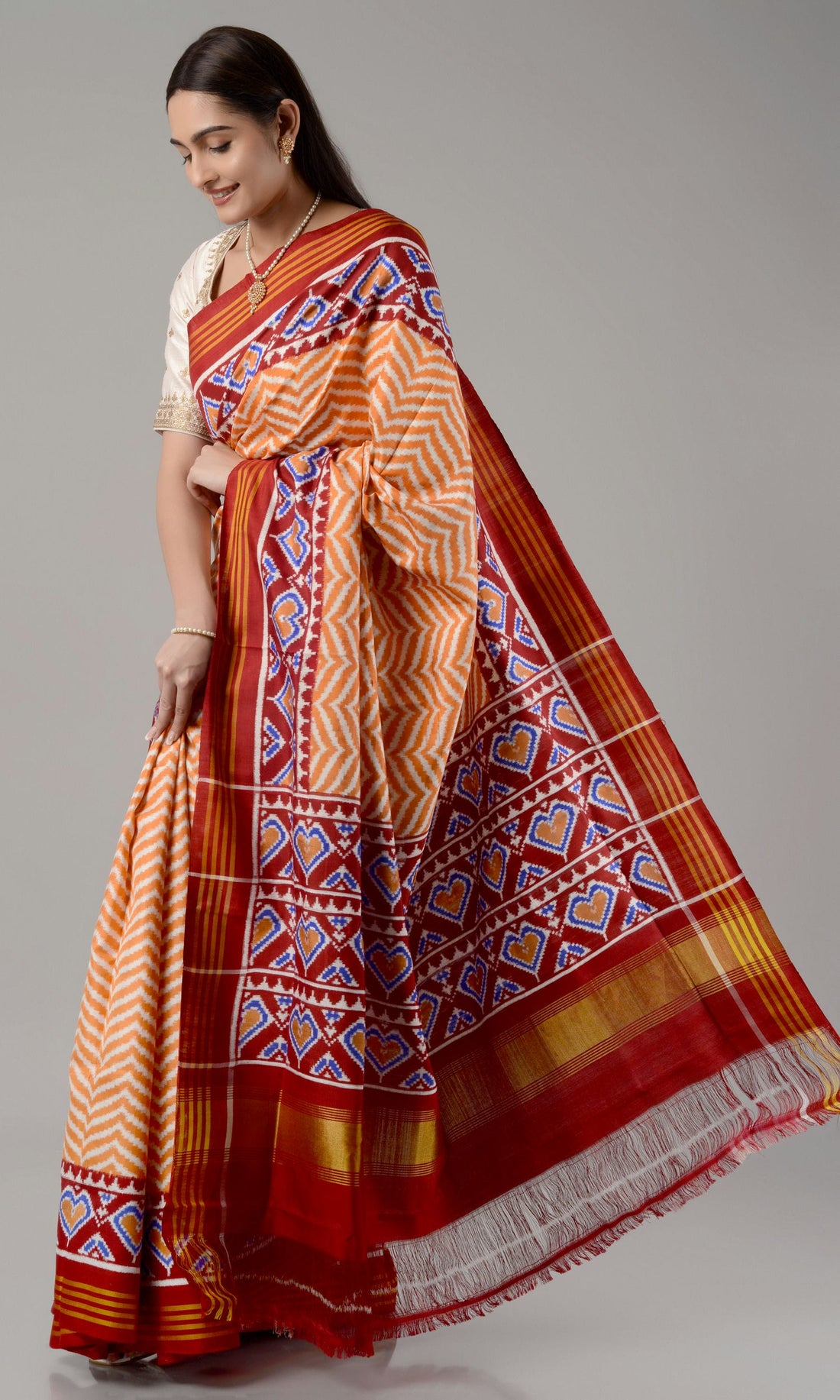 Double Ikat Patola Saree Laheriya