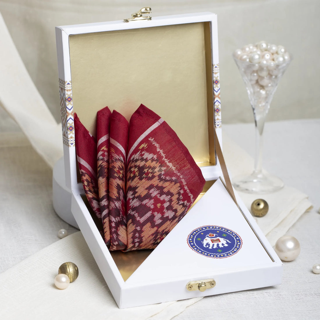 Single Ikat Pocket Square