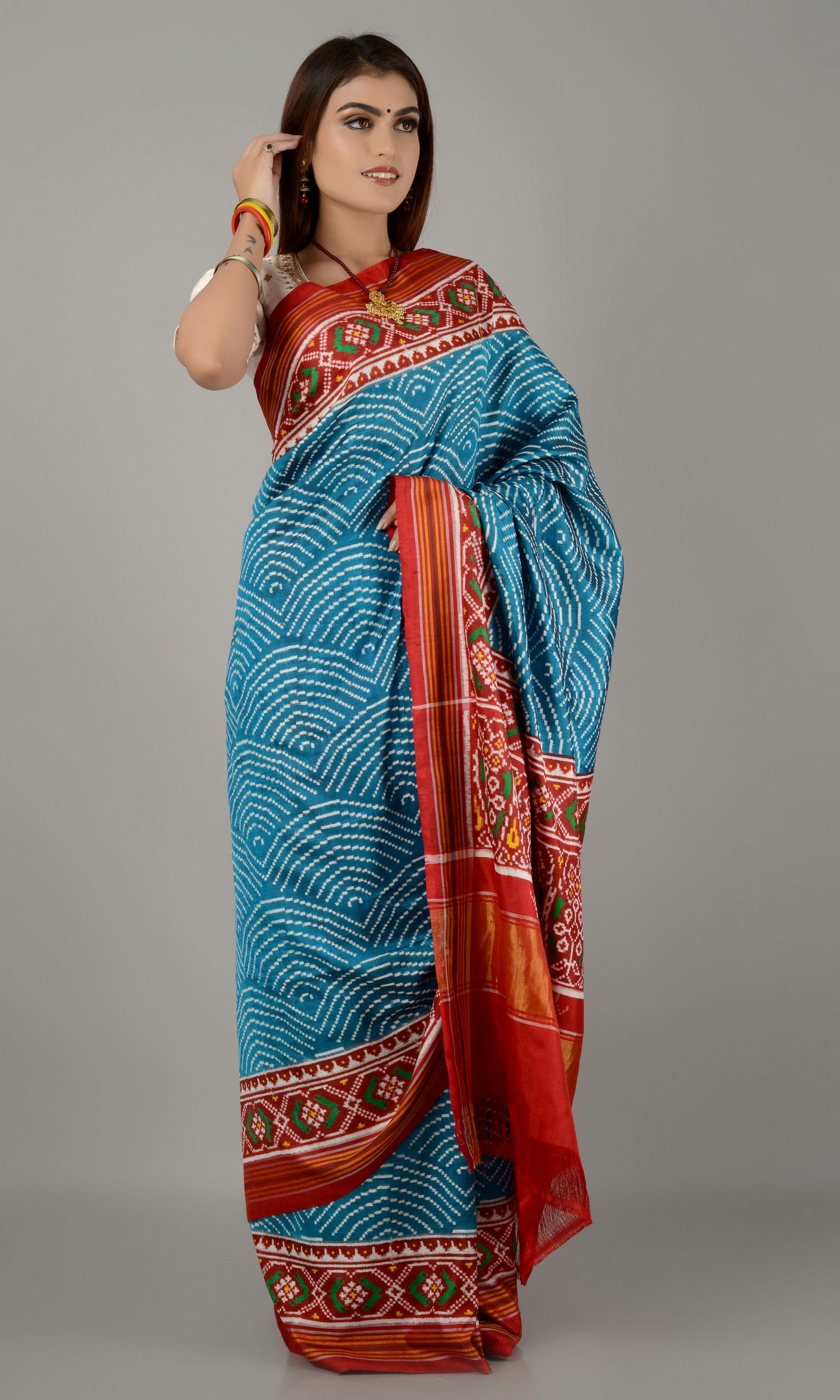 Double Ikat Patola Saree Laheriya
