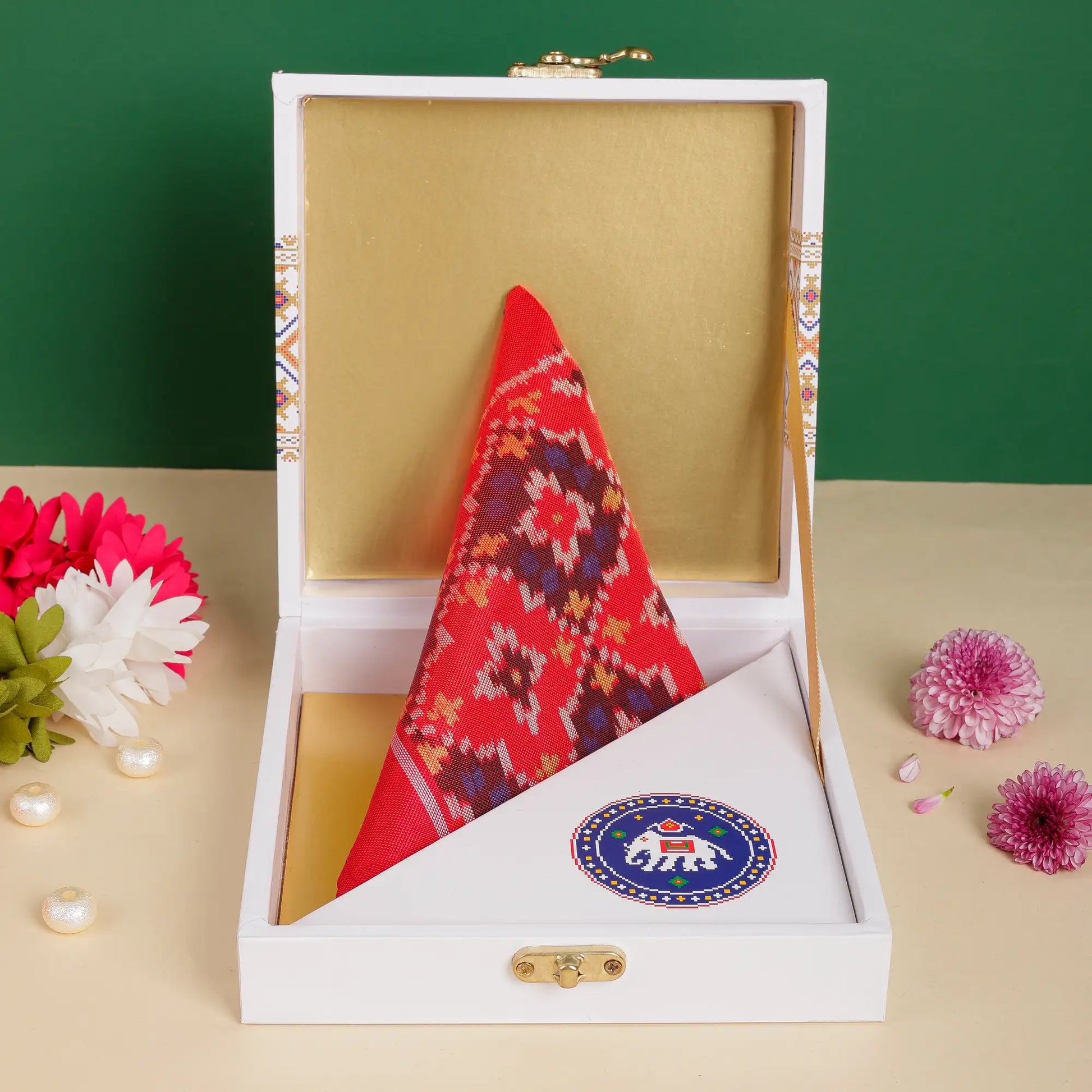 Single Ikat Pocket Square