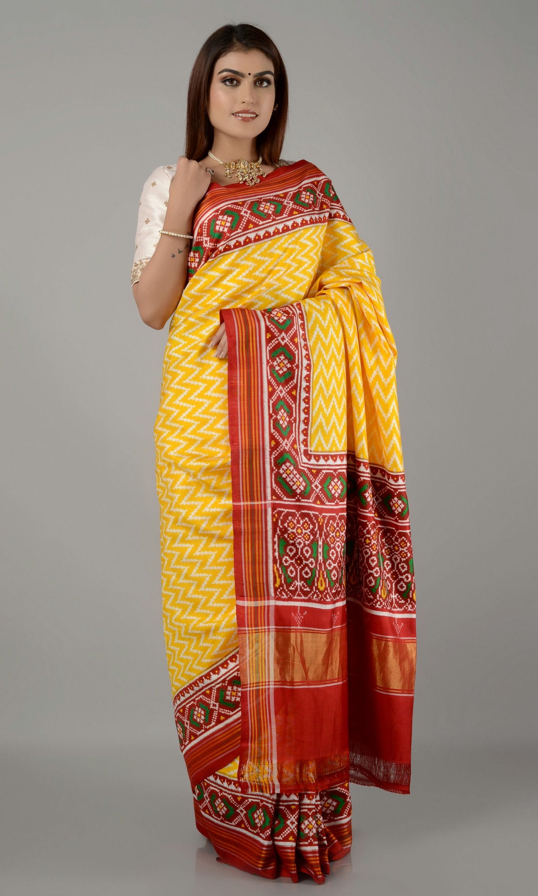 Double Ikat Patola Saree Laheriya