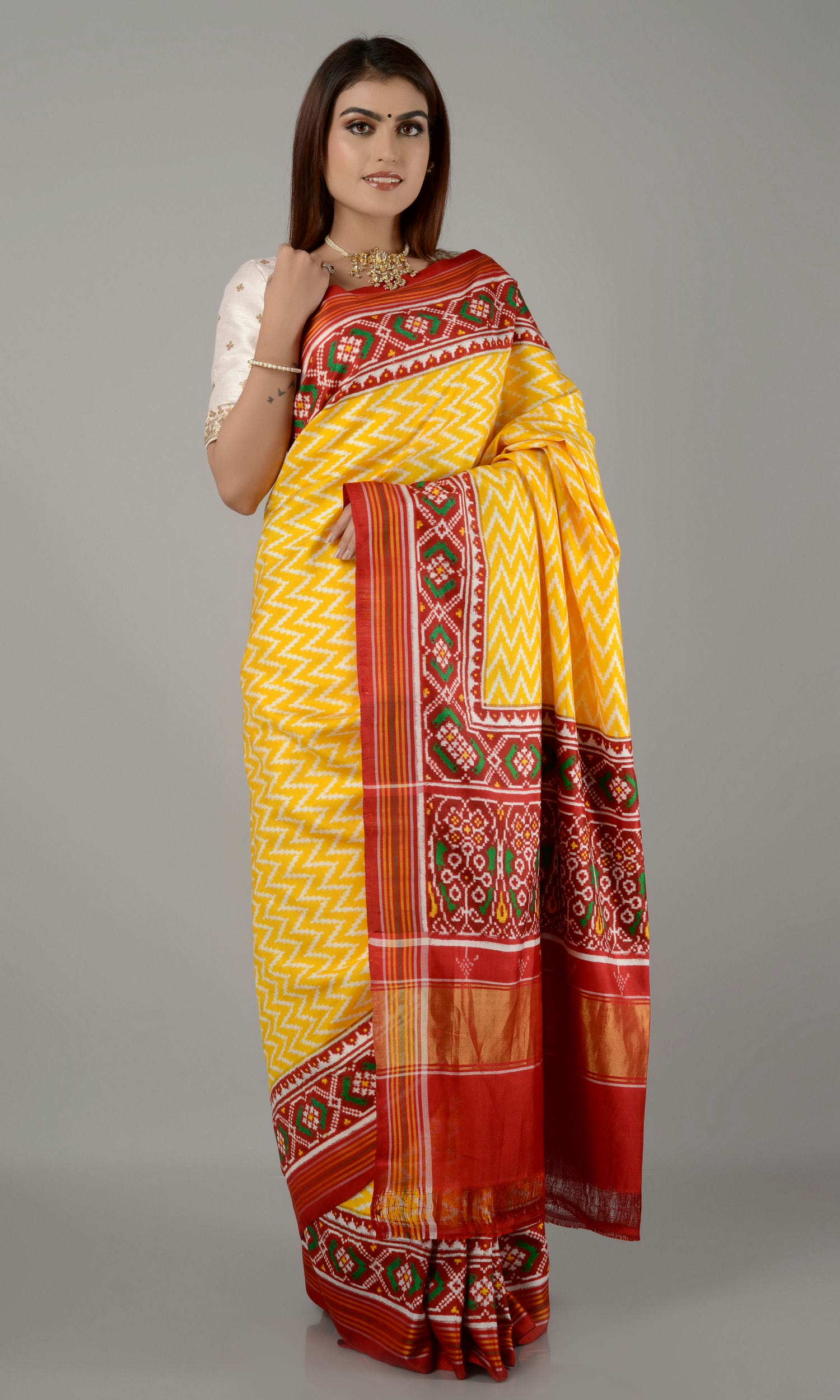 Double Ikat Patola Saree Laheriya