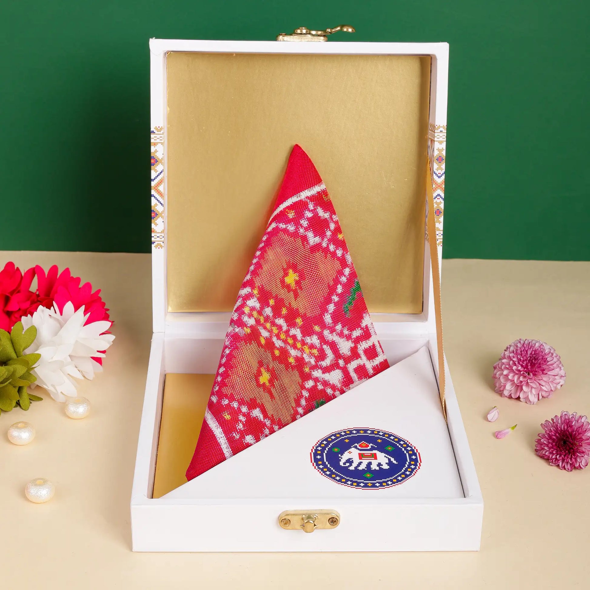Double Ikat Pocket Square
