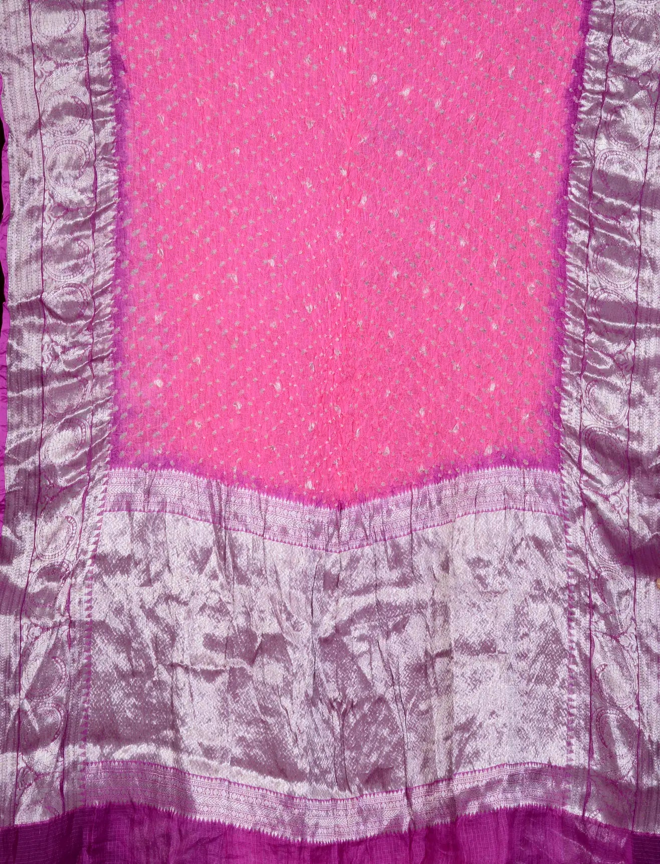 Kota Doriya Banarasi Weave Bandhani Saree