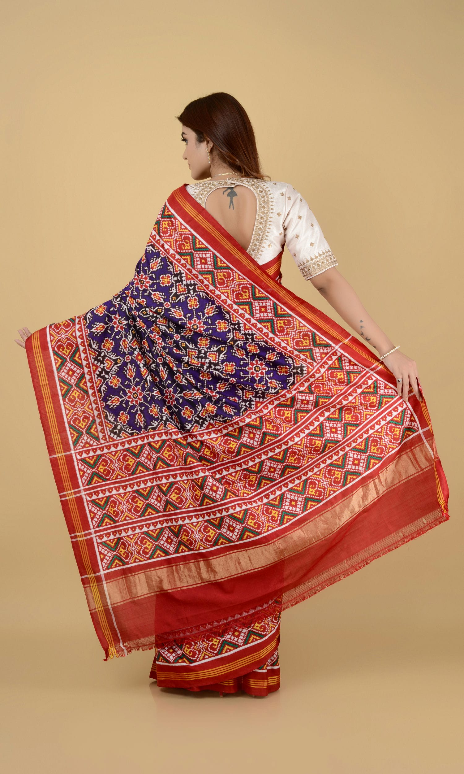 Double Ikat Patola Saree Chhabdi