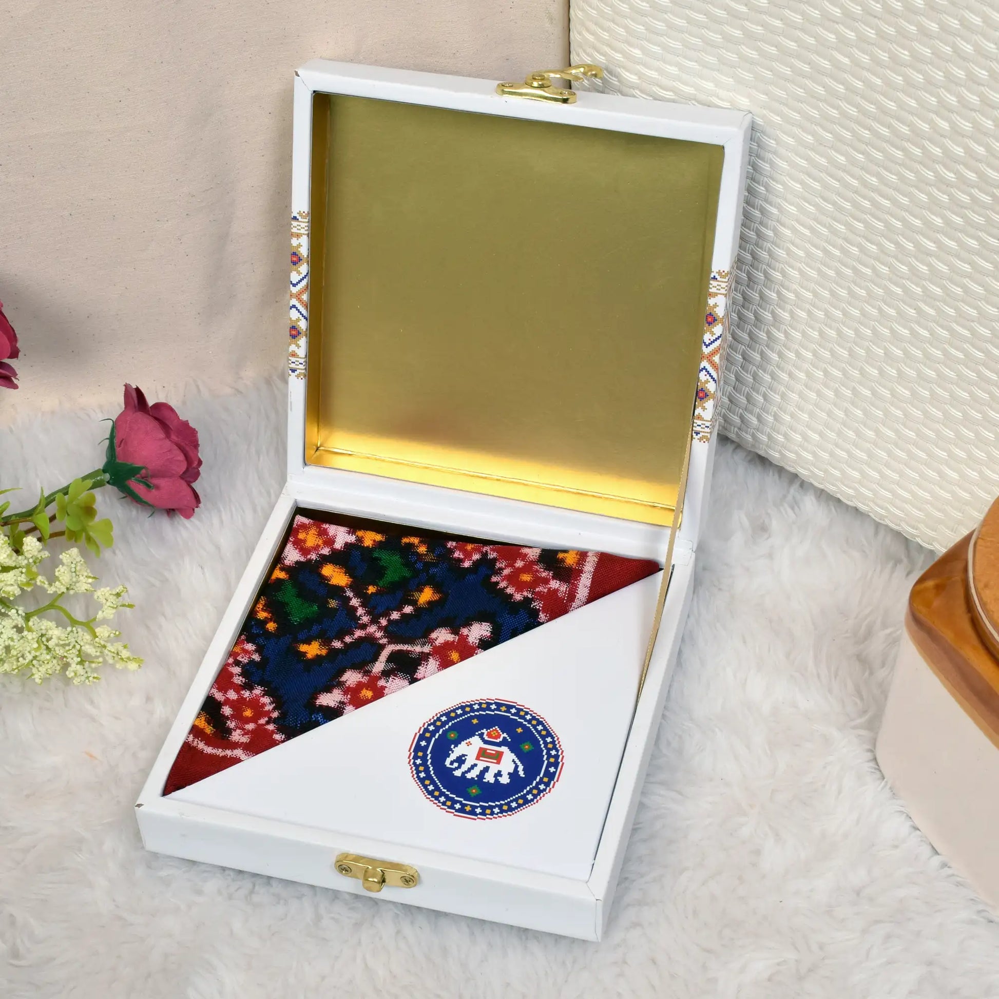 Double Ikat Pocket Square