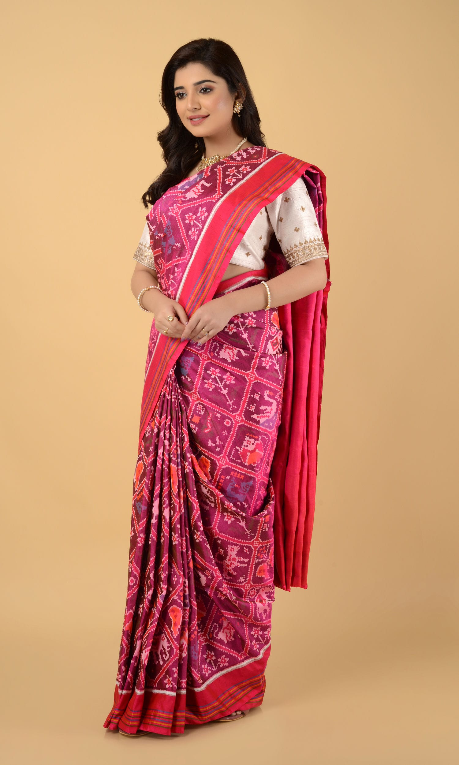 Single Ikat Patola Saree 9 Motifs