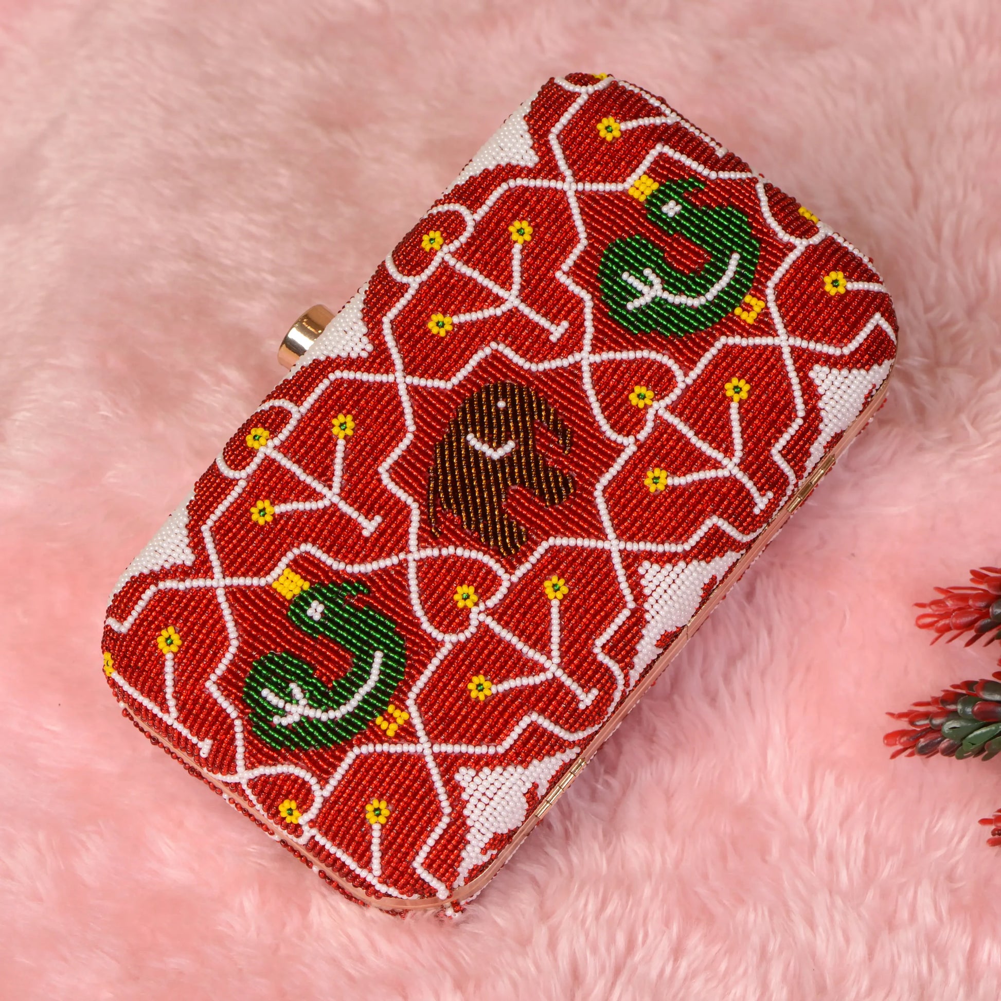 Patola Beaded Clutch
