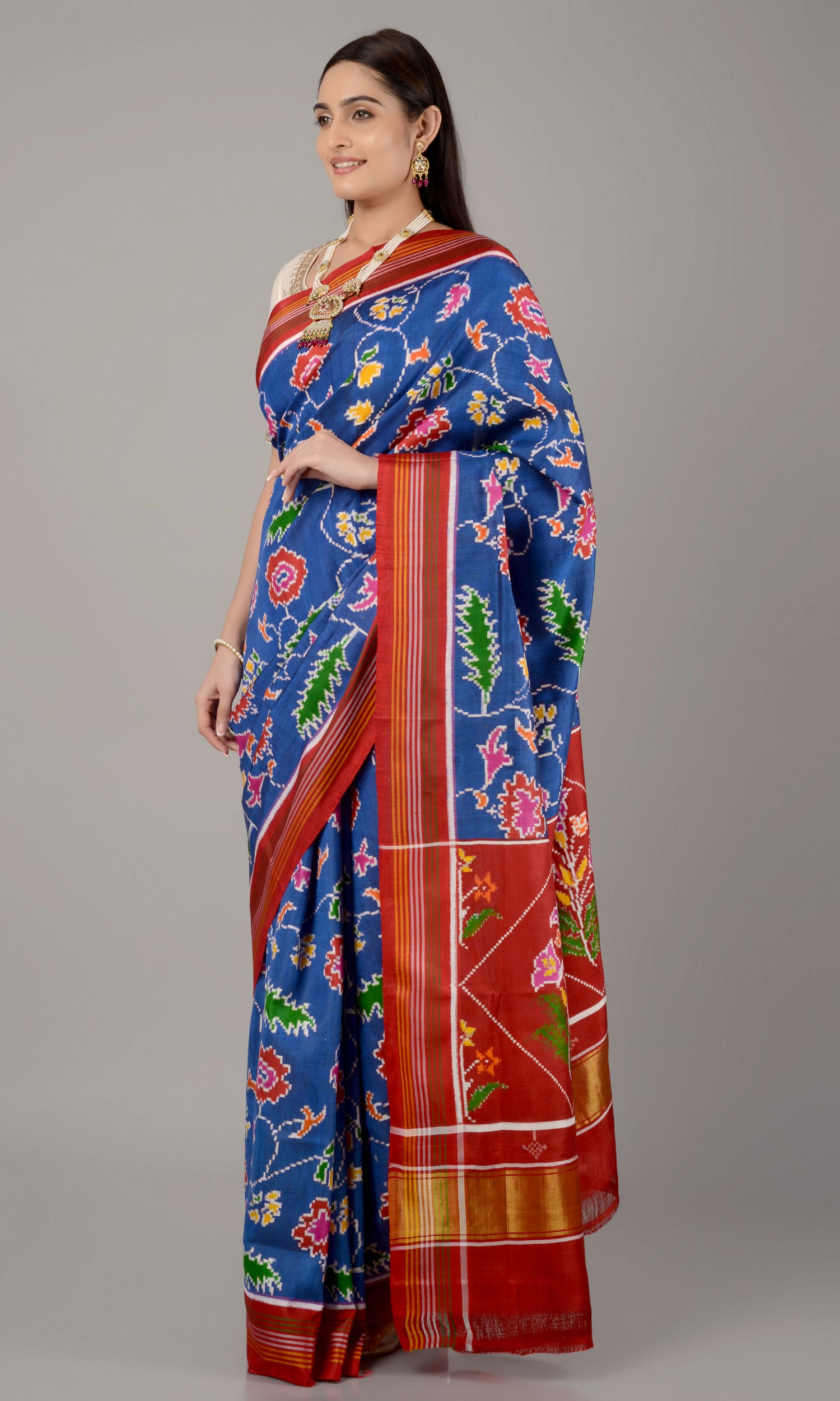 Double Ikat Patola Saree Jaal