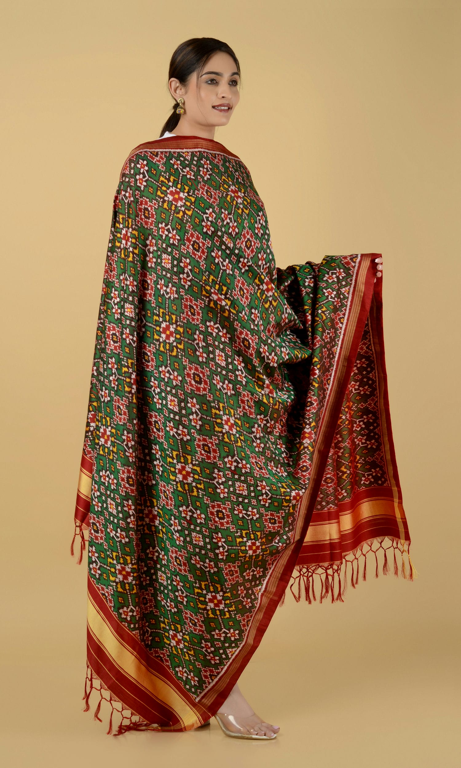 Twill Weave Patola Dupatta Nau Ratan