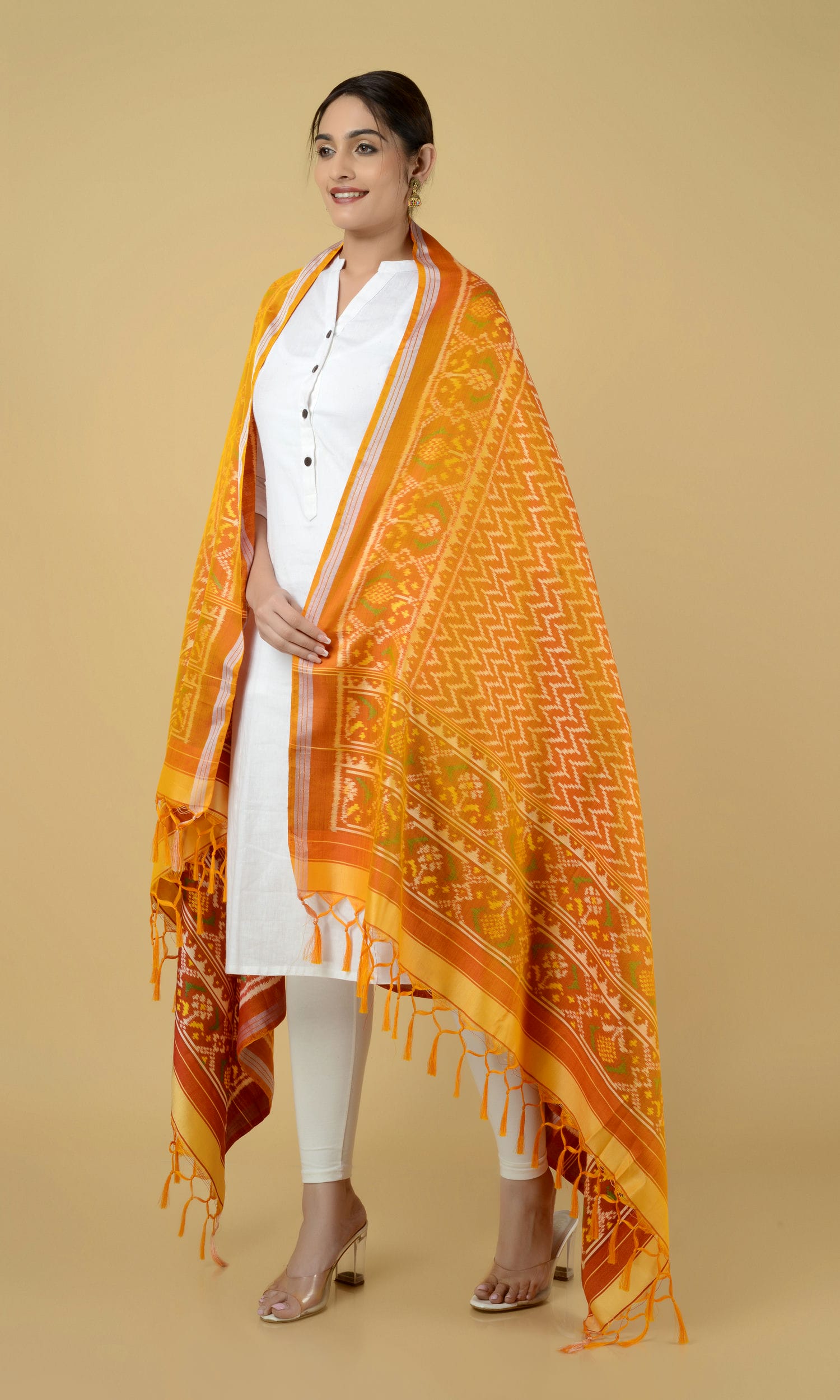 Twill Weave Patola Dupatta Laheriya