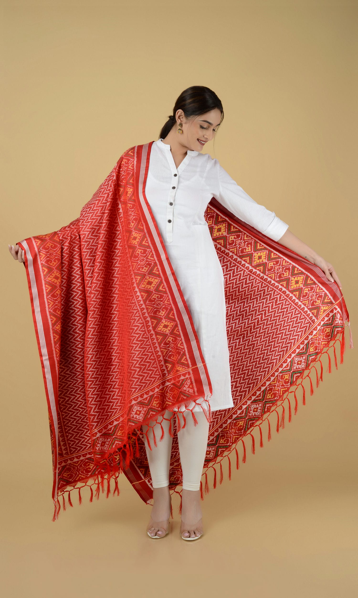 Twill Weave Patola Dupatta Laheriya