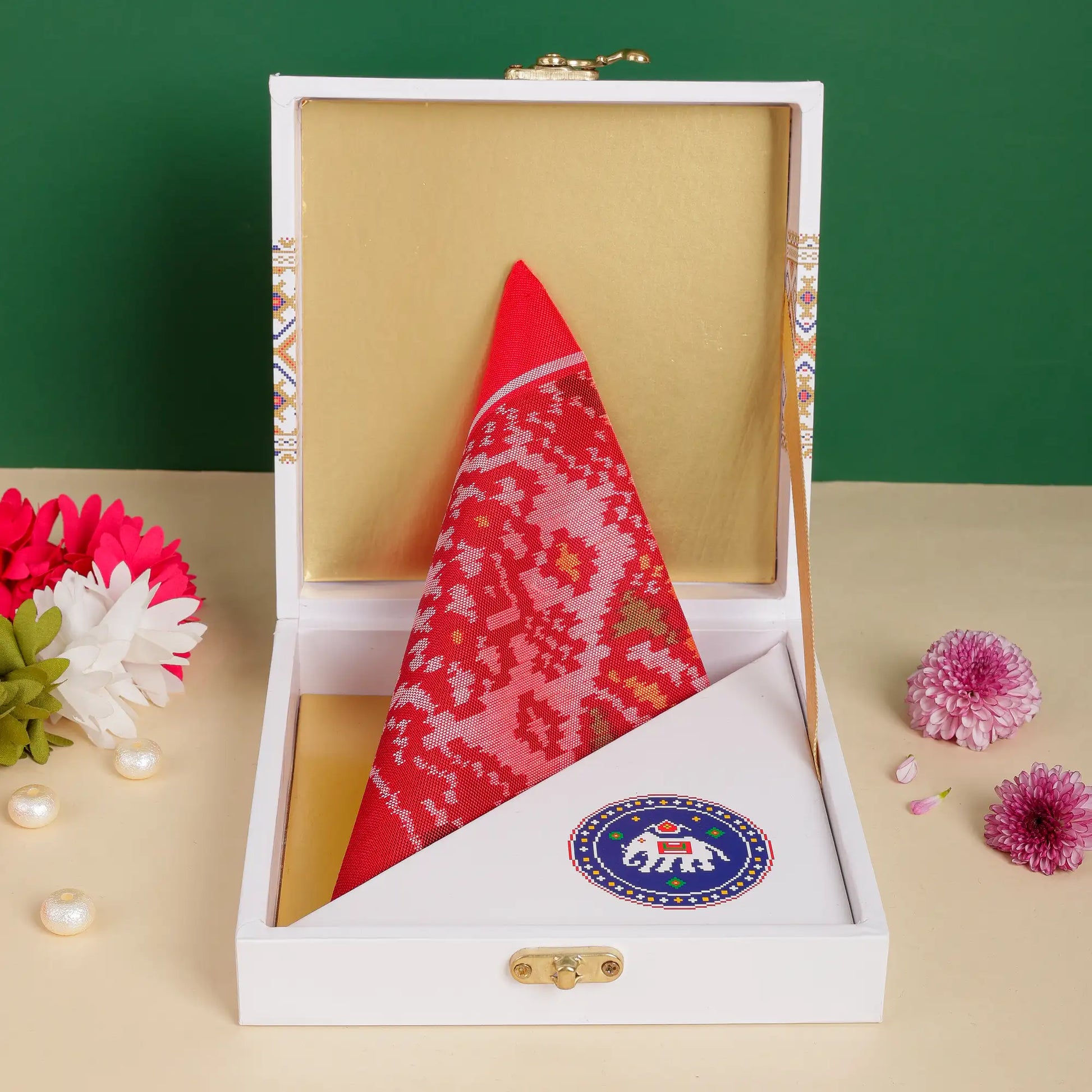 Single Ikat Pocket Square