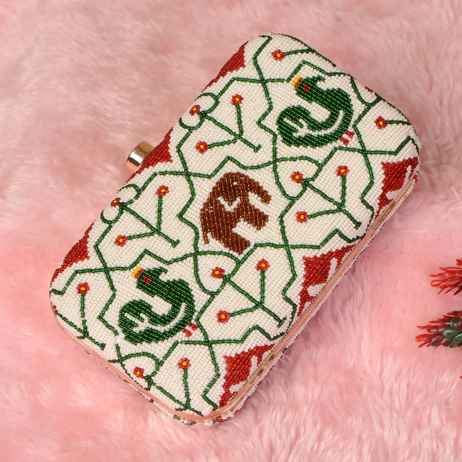 Patola Beaded Clutch