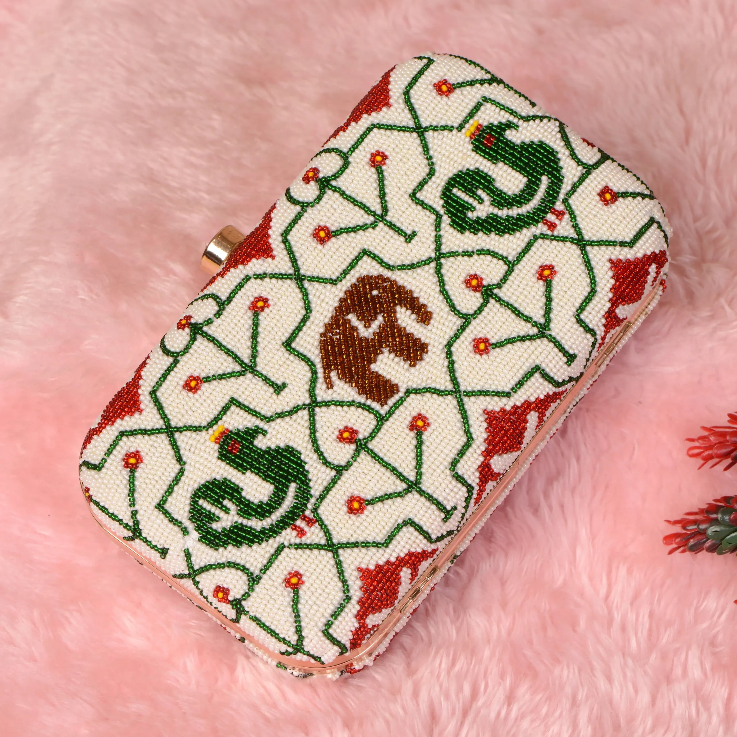 Patola Beaded Clutch