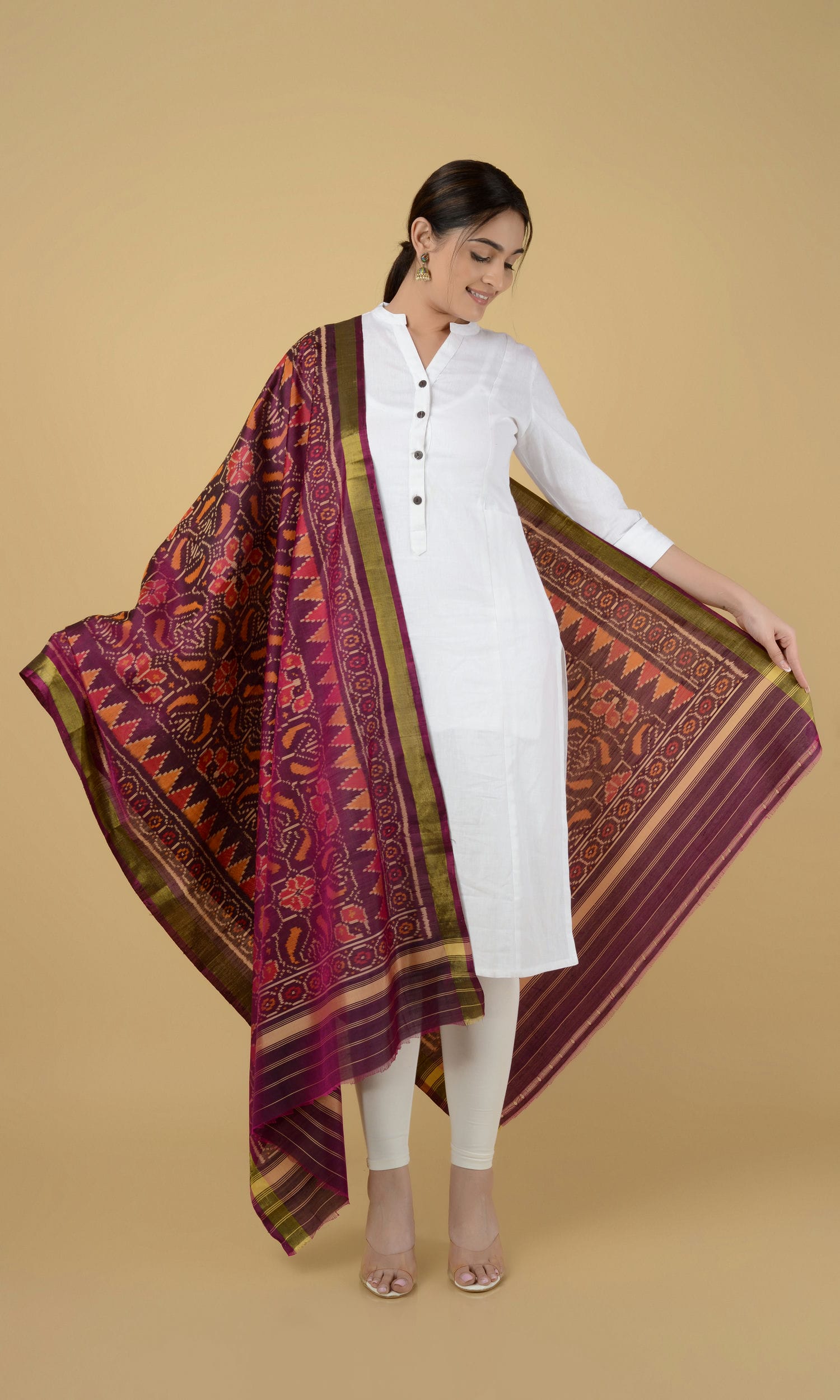 Rajkoti Patola Dupatta Flowers