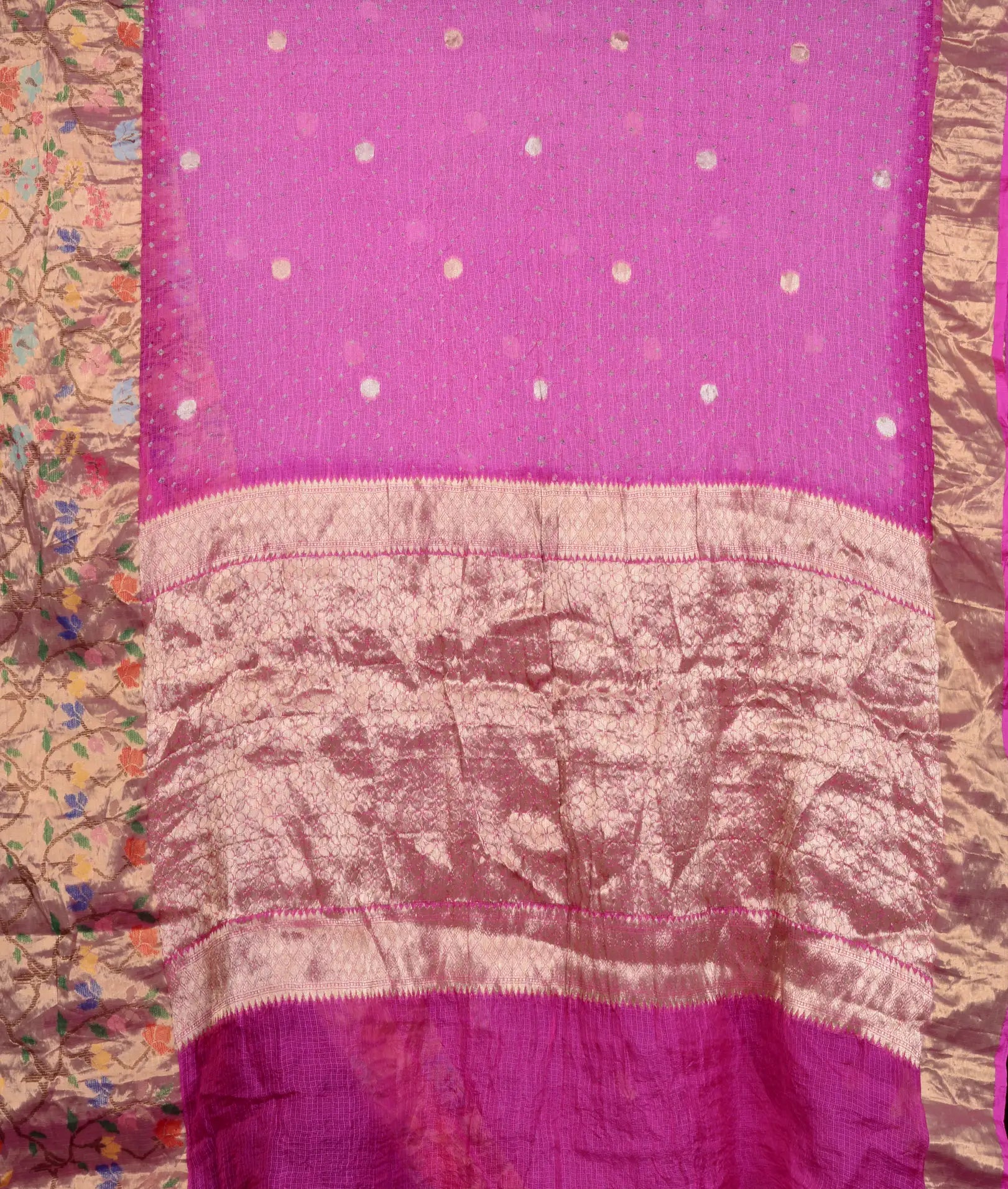 Kota Doriya Banarasi Weave Bandhani Saree