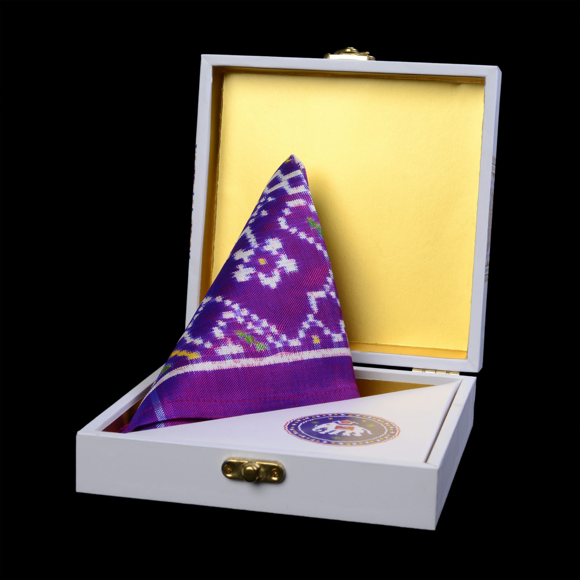 Double Ikat Pocket Square