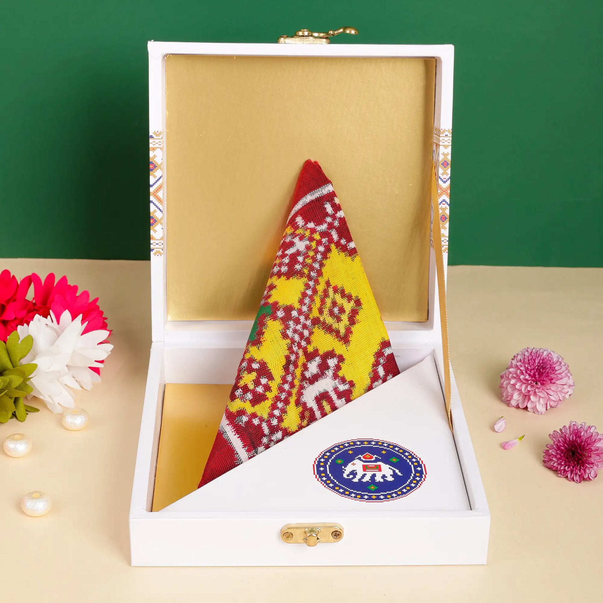 Double Ikat Pocket Square