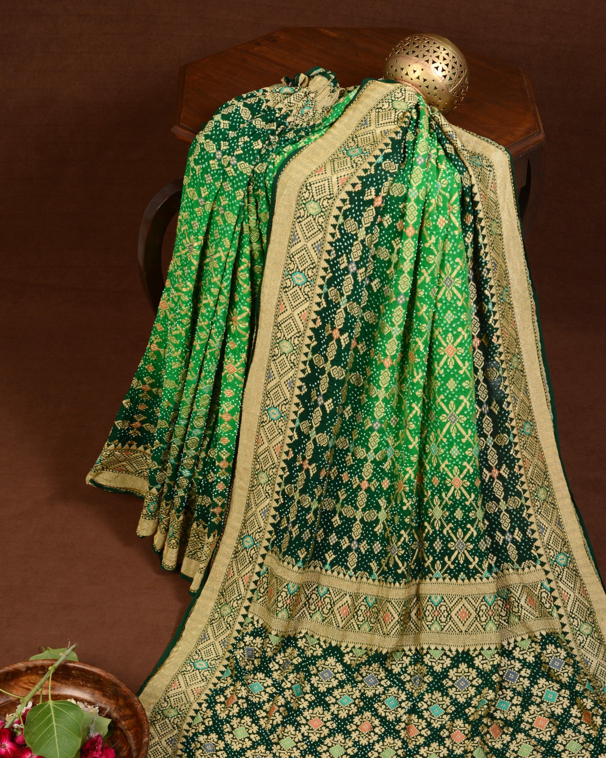 Banarasi Patola Weave Bandhani Saree Navdip Tundiya