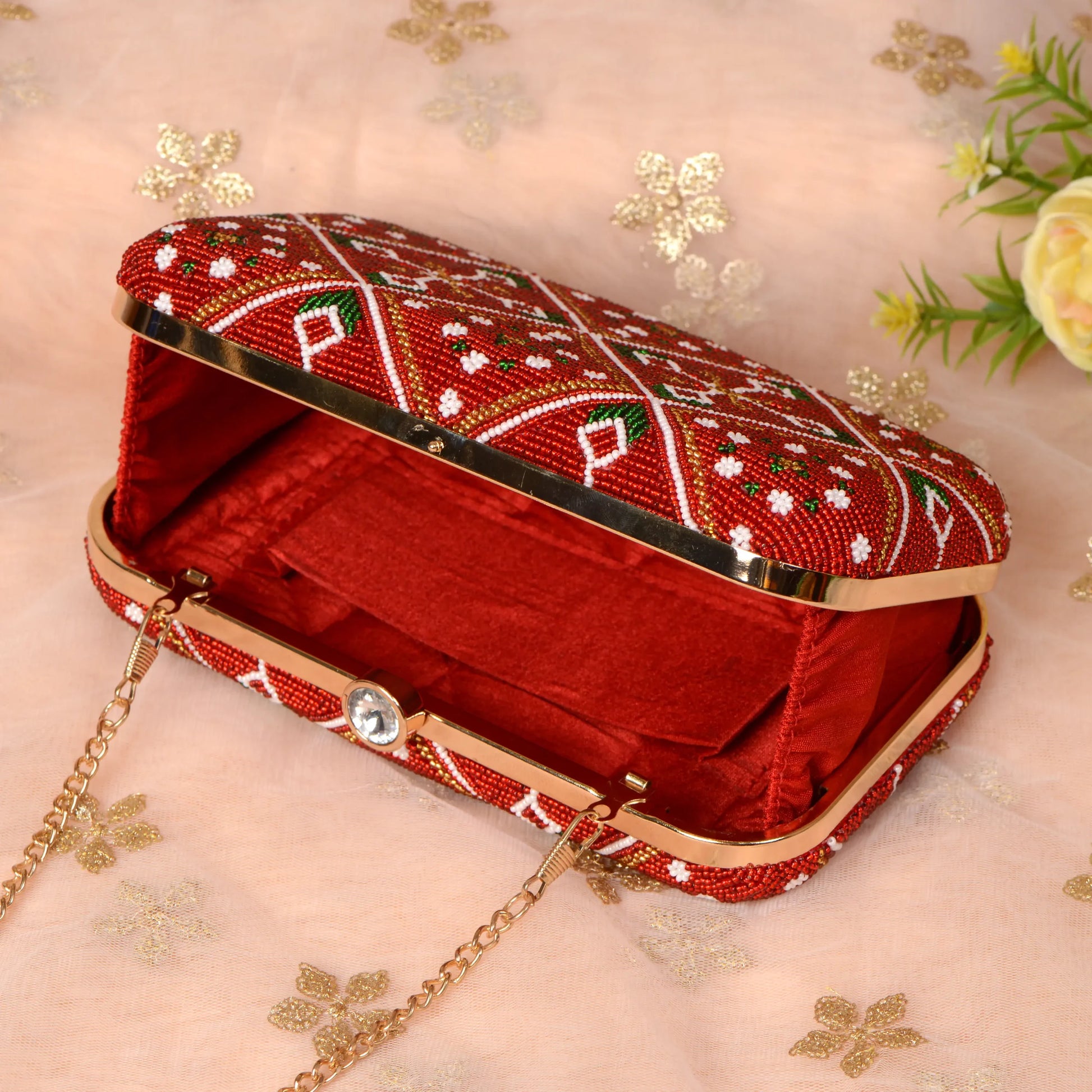Patola Beaded Clutch