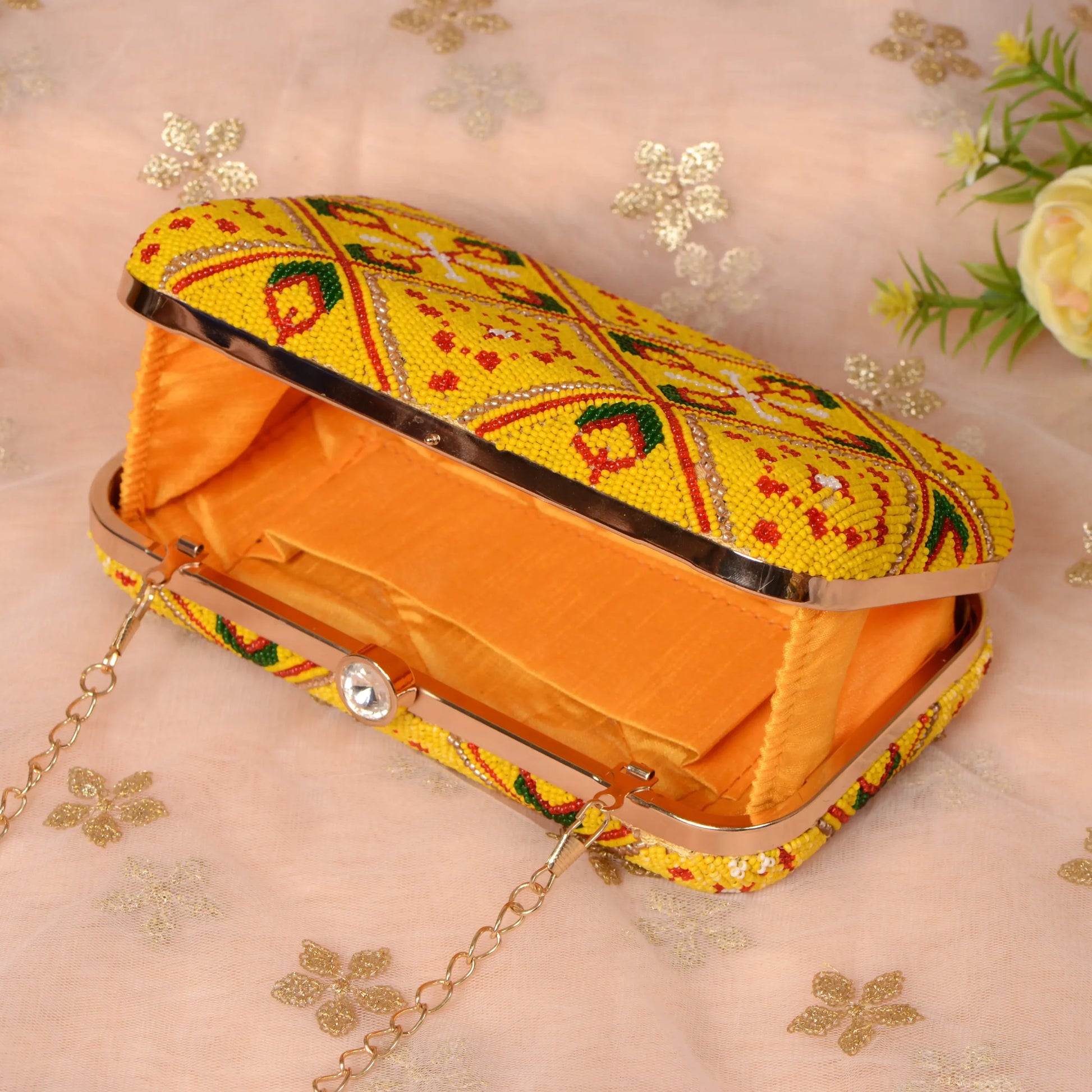 Patola Beaded Clutch
