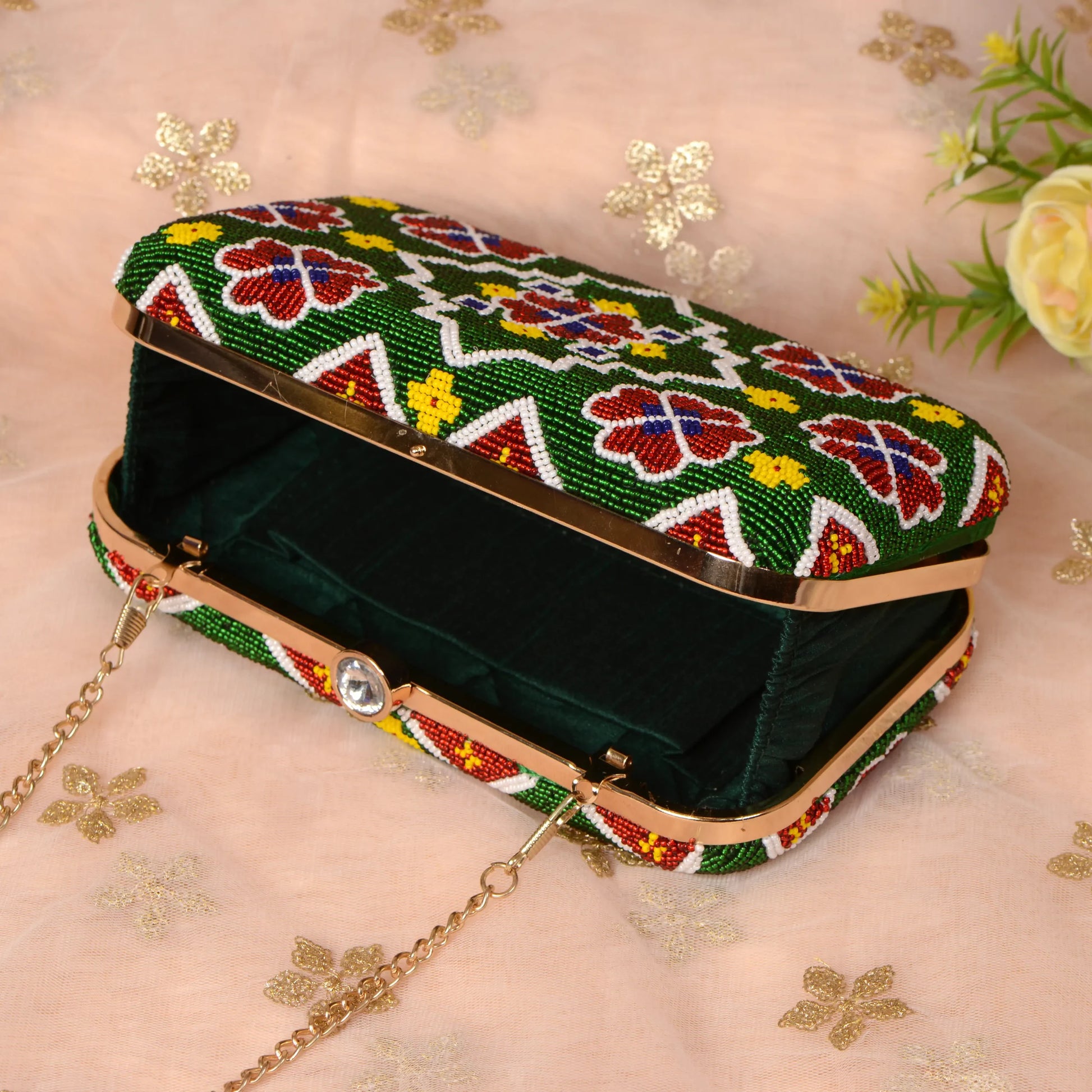 Patola Beaded Clutch