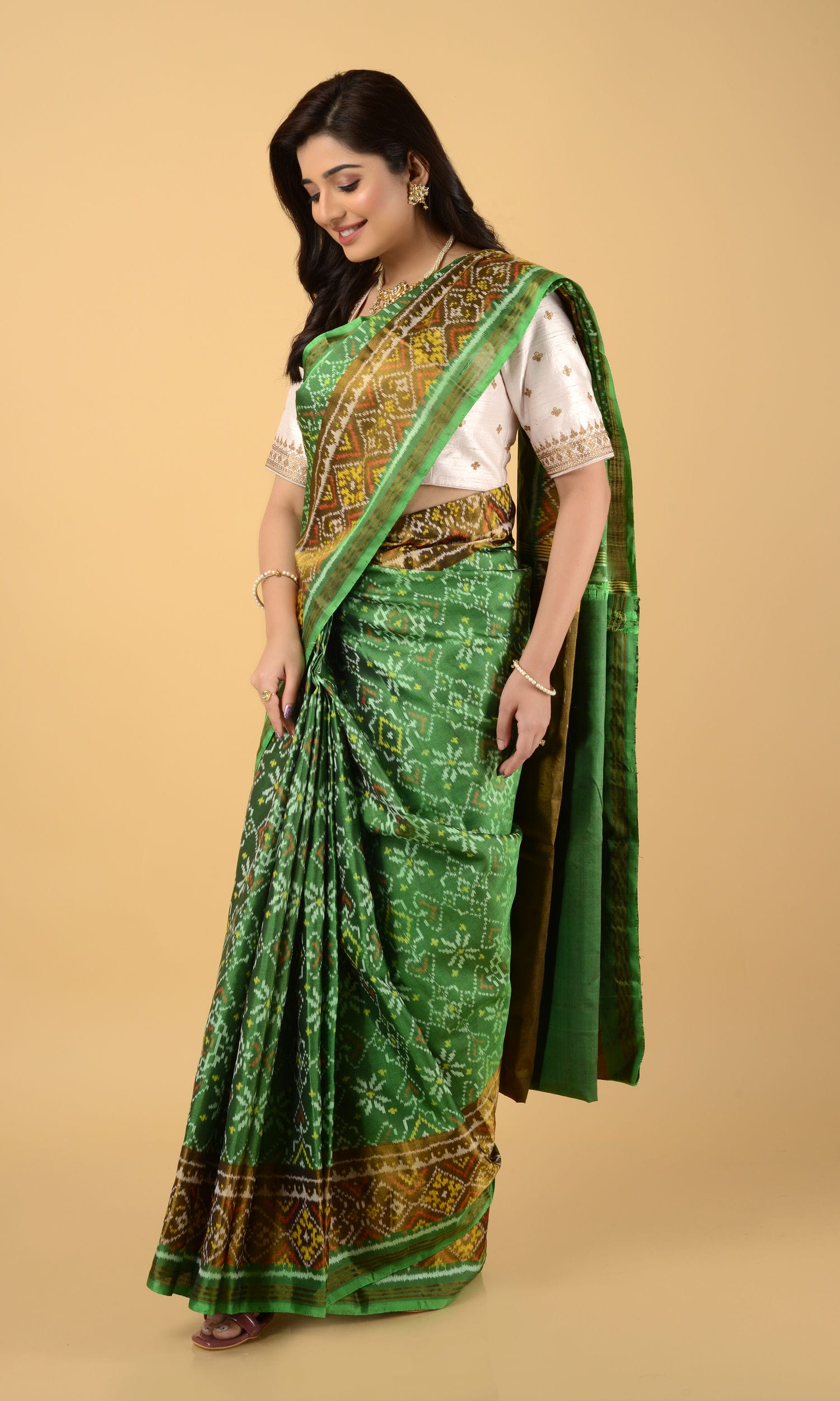 Rajkoti Patola Saree Manekchowk Flower