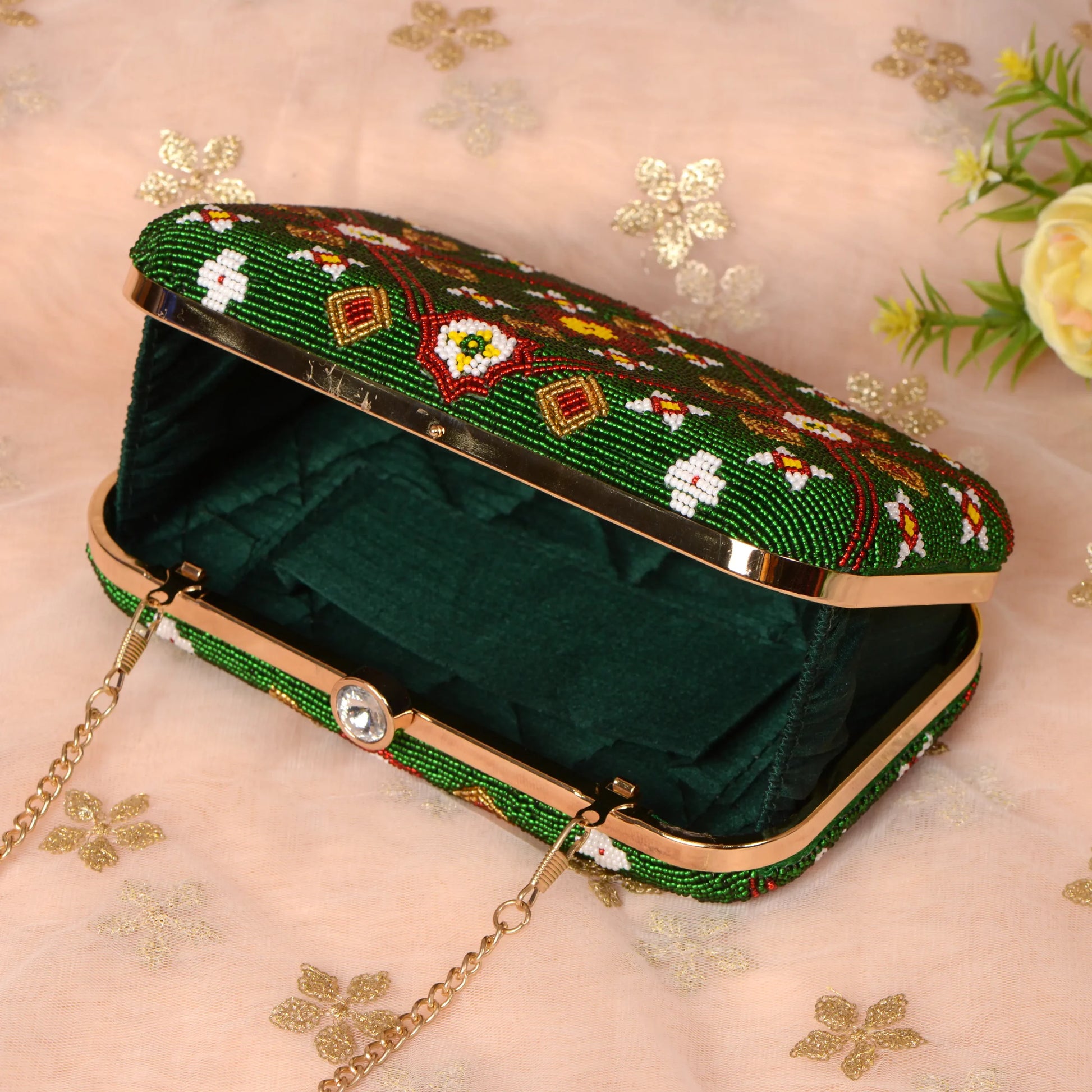 Patola Beaded Clutch