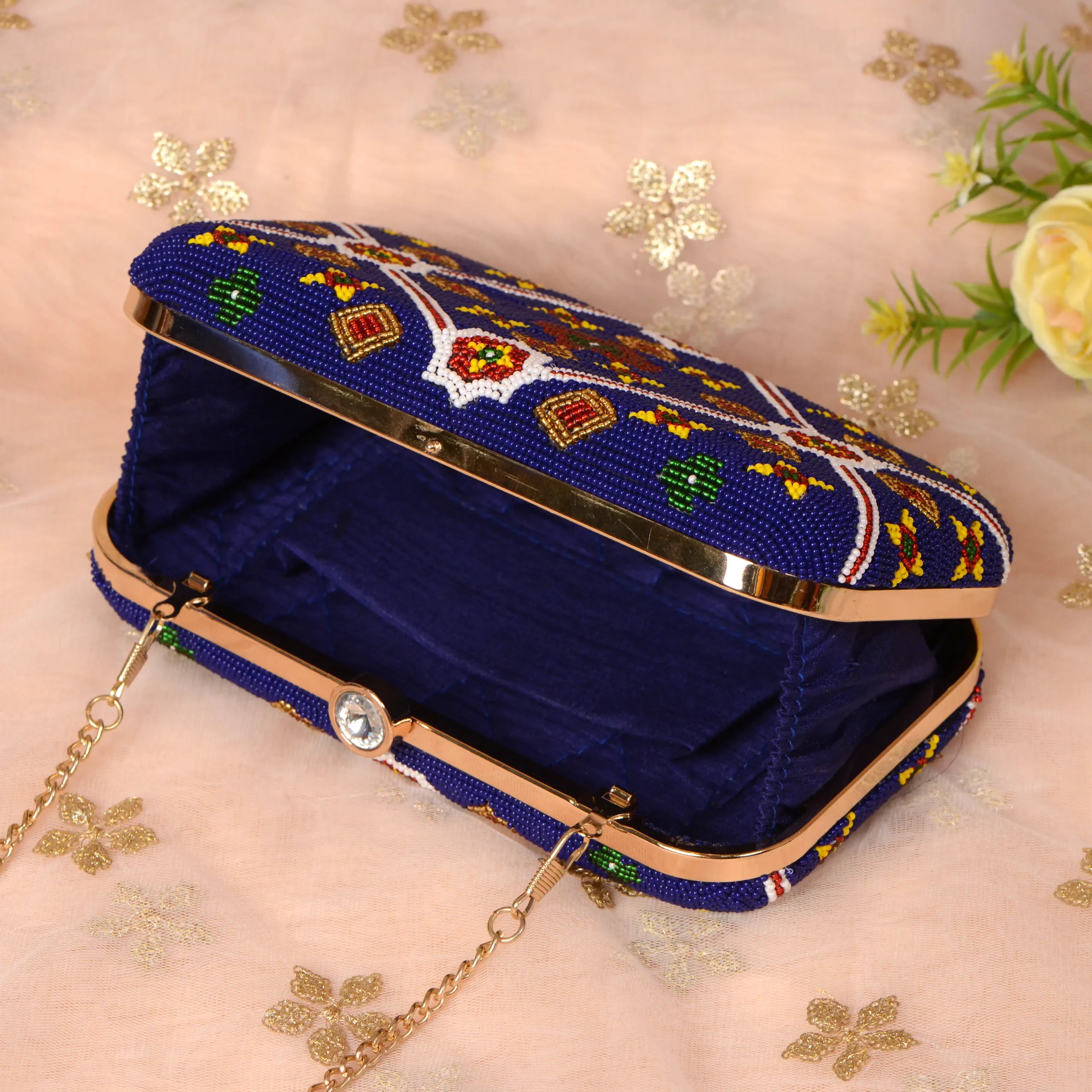 Patola Beaded Clutch