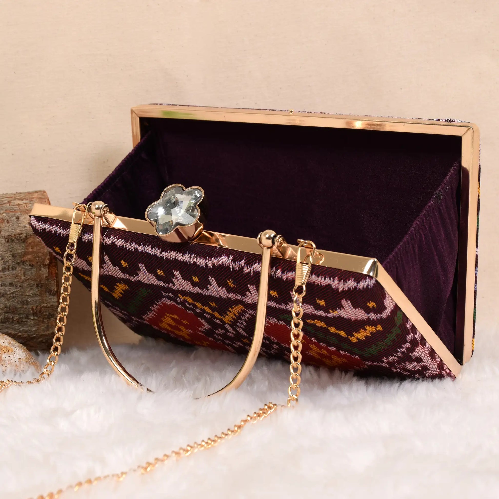 Twill Weave Patola Clutch