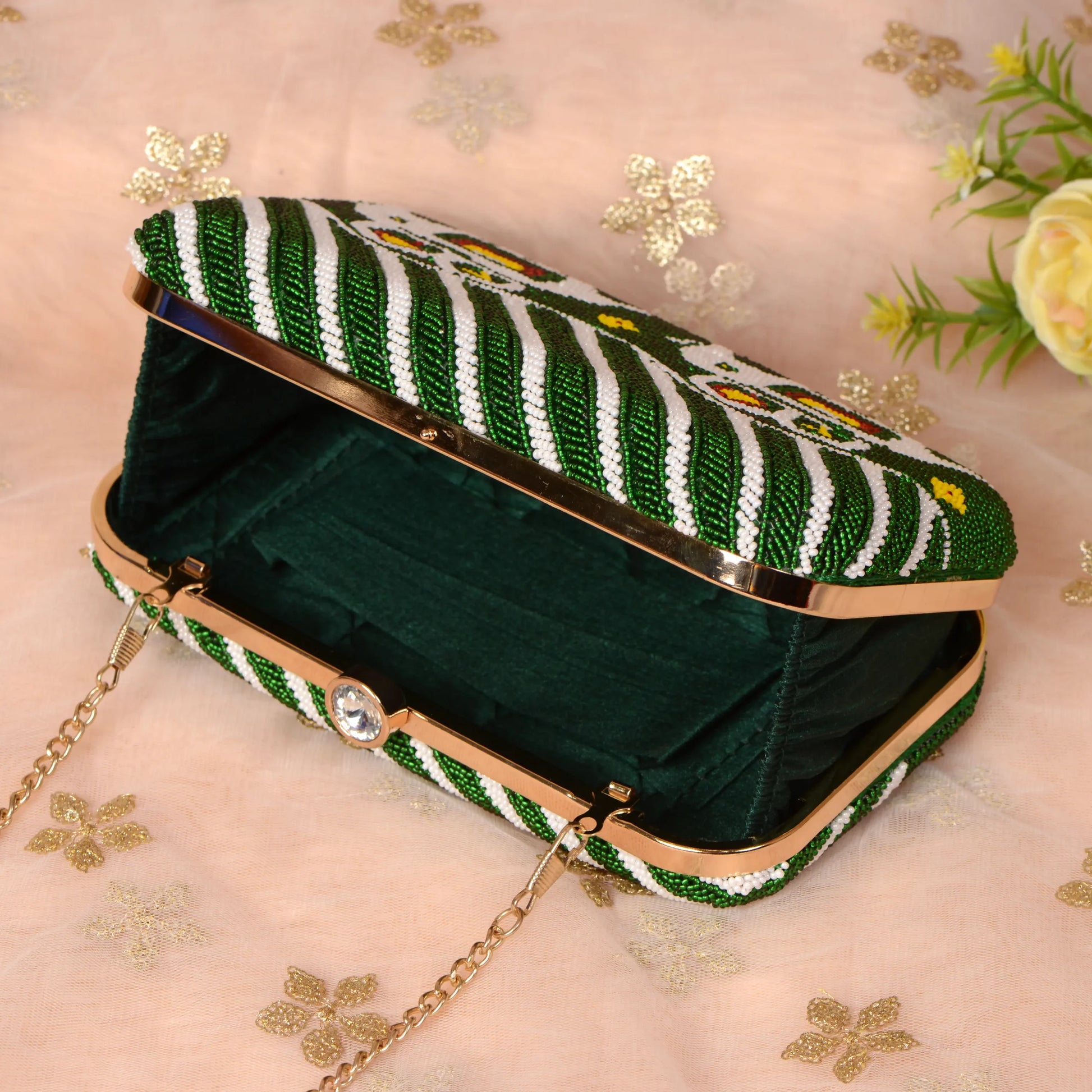 Patola Beaded Clutch