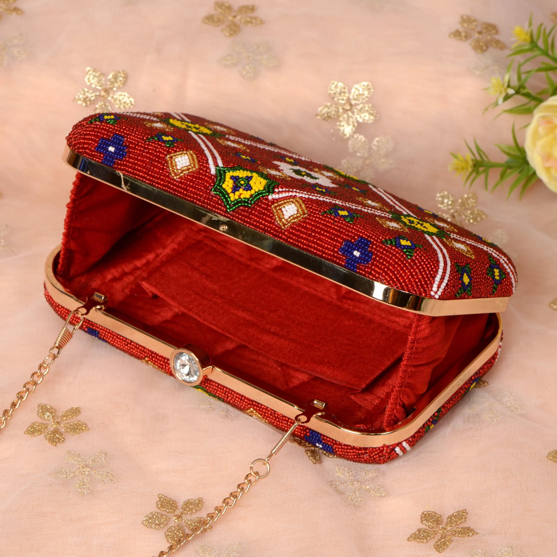 Patola Beaded Clutch