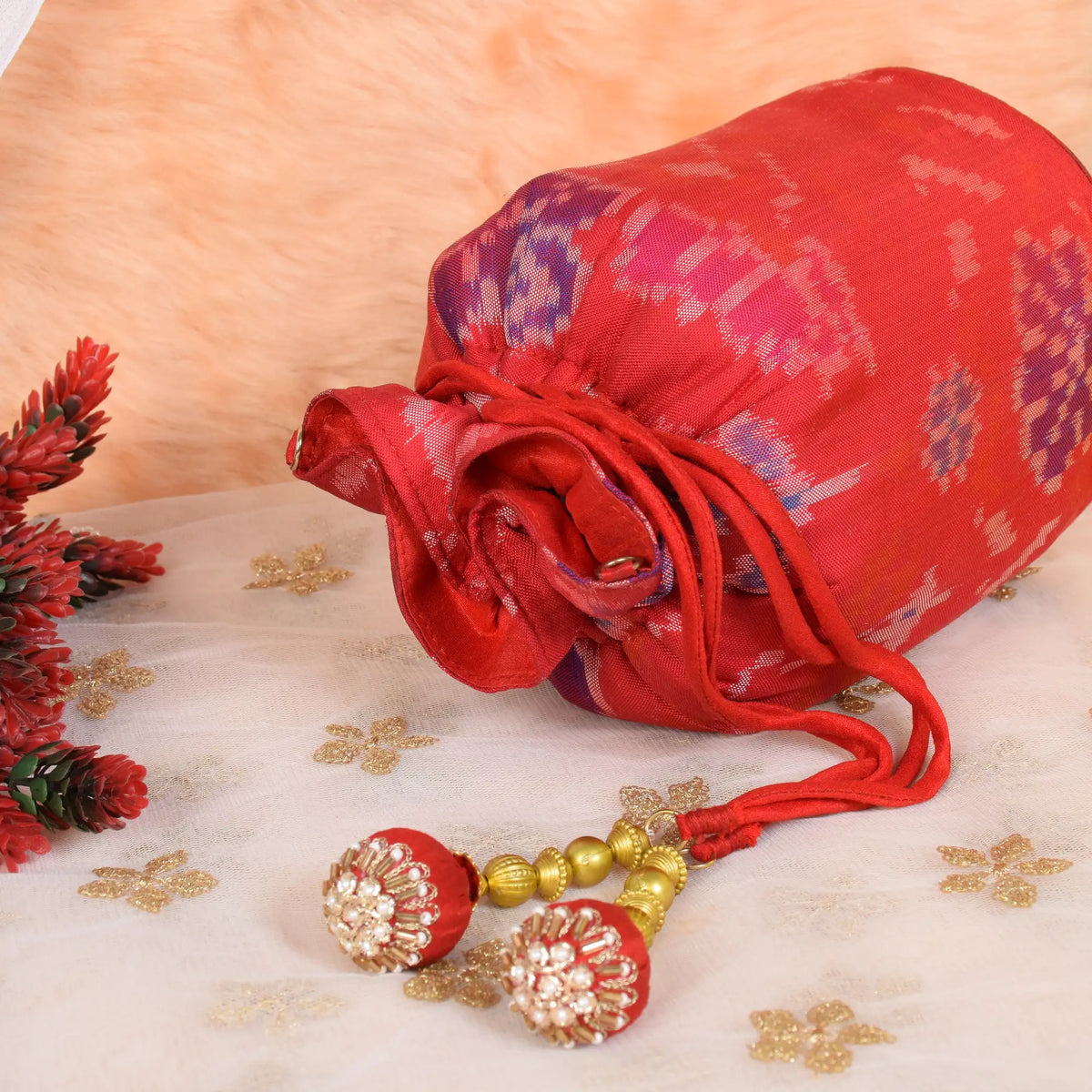Red Batwa Single Ikat Patola Batwa – My Store
