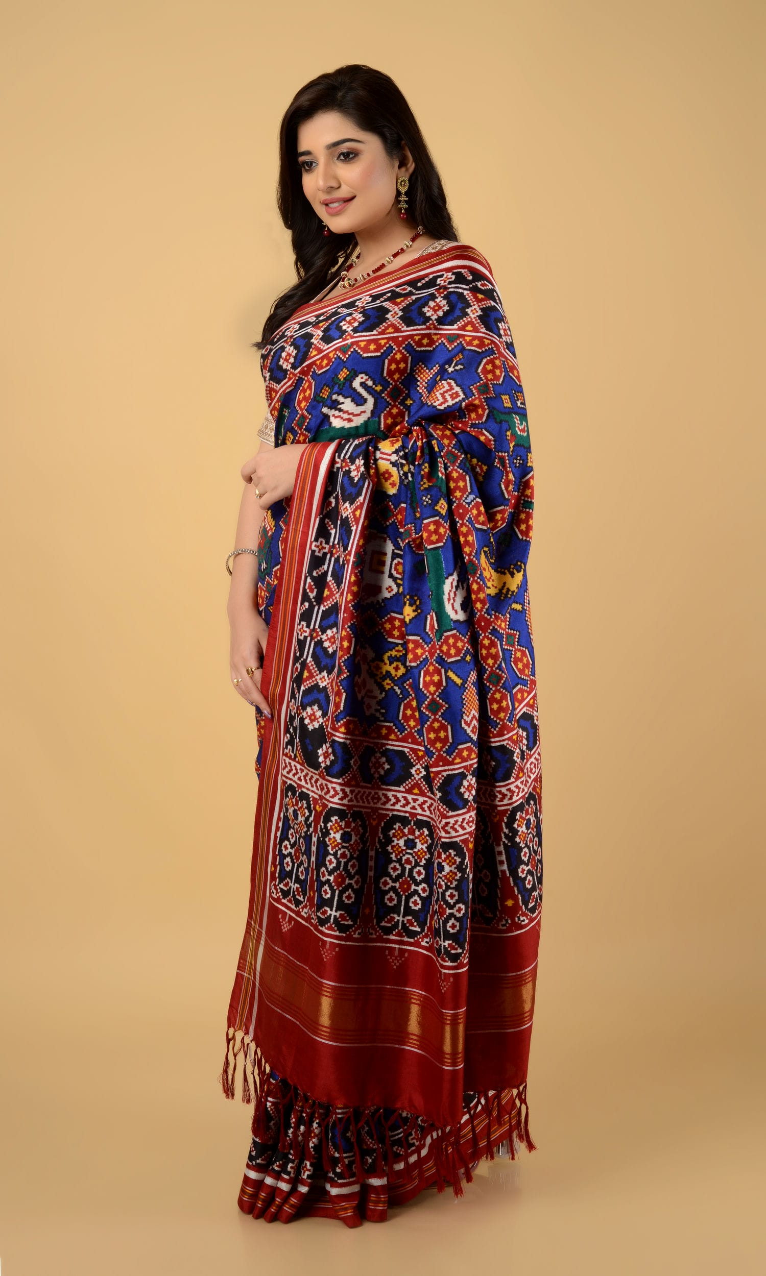Double Ikat Patola Saree 9 Motifs